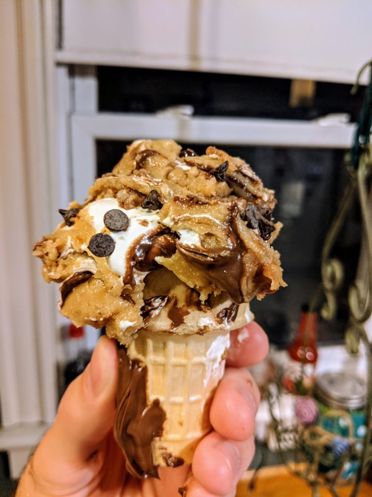Edible Nutella Marshmallow Cookie Dough Cones Victors Biscuits