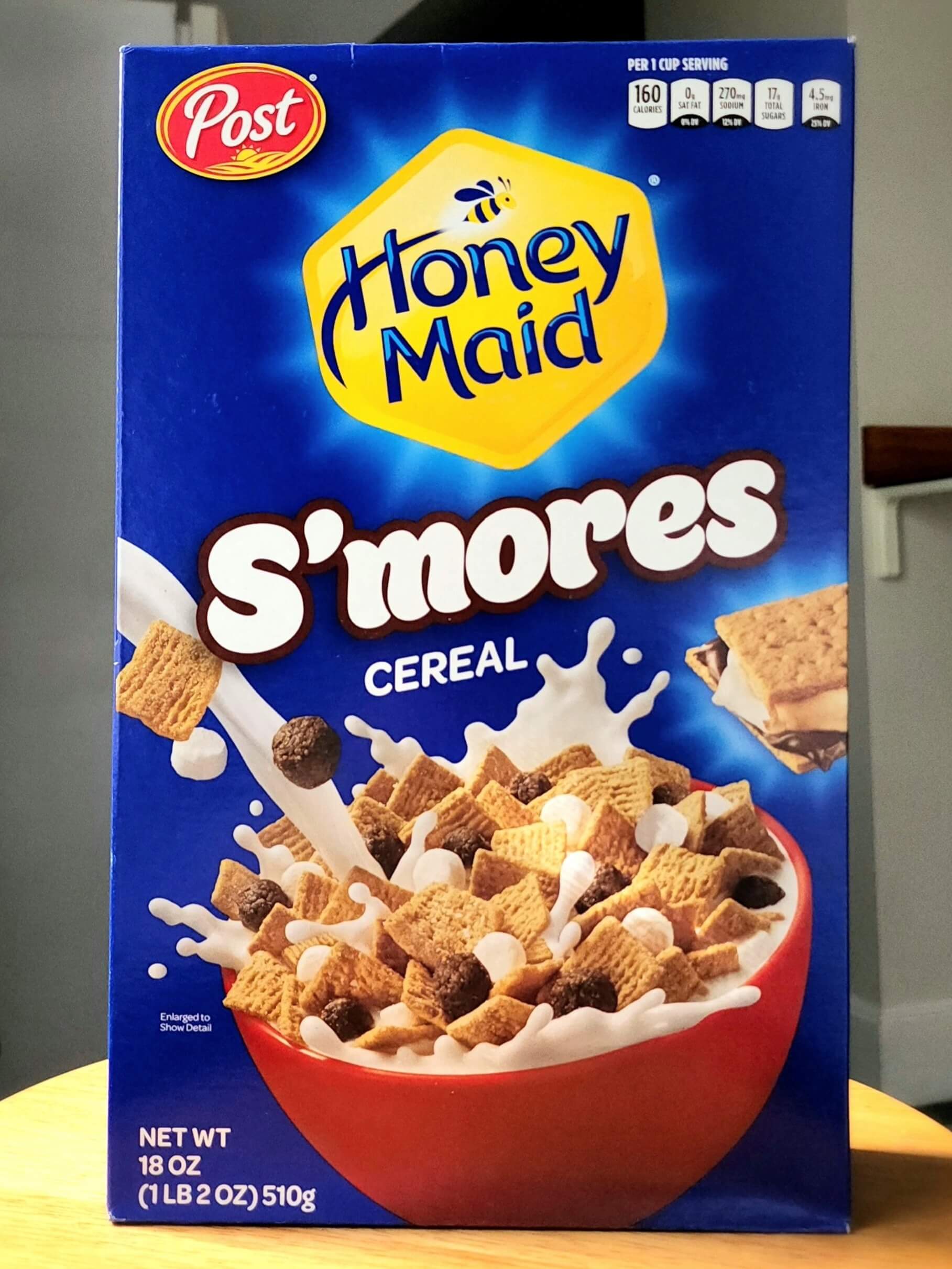 Front of Honey Maid S'mores box.