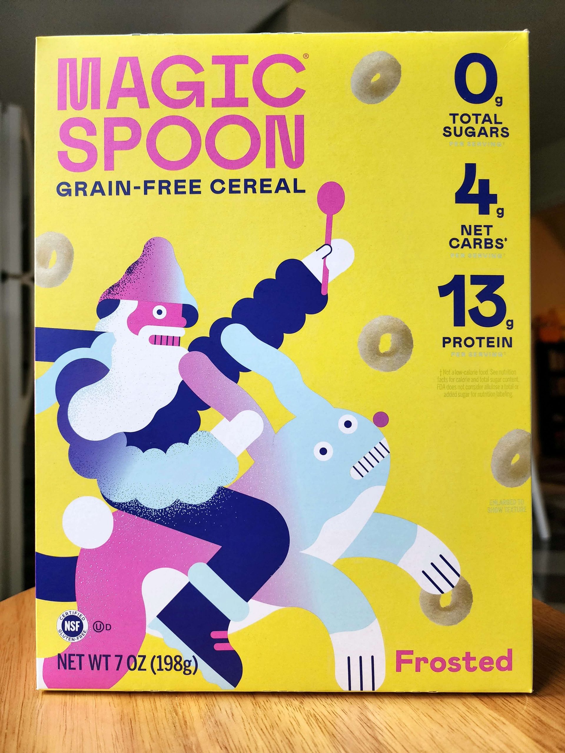 Front of Magic Spoon Frosted cereal box.