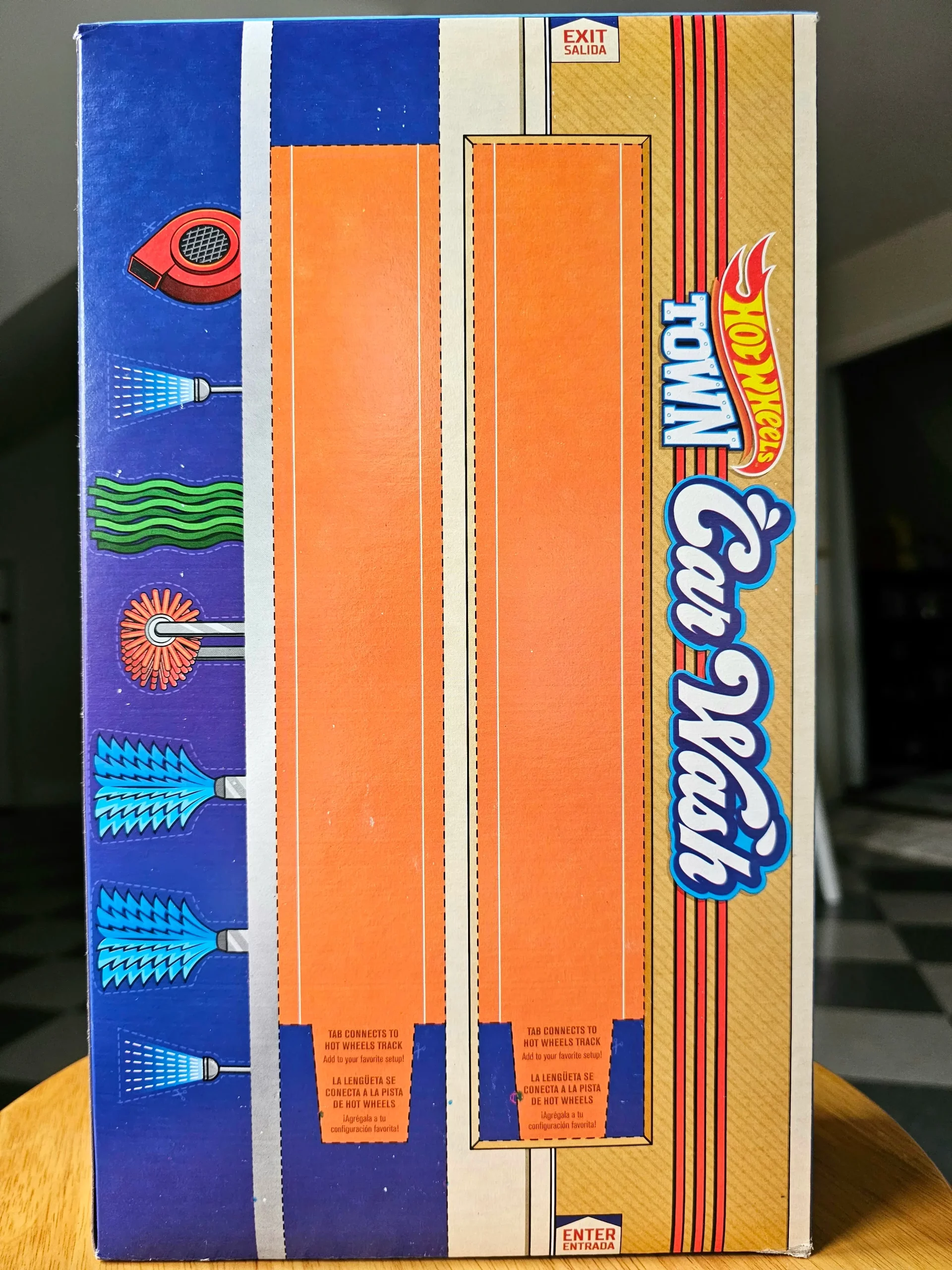 Back package of General Mills Hot Wheels cereal box.