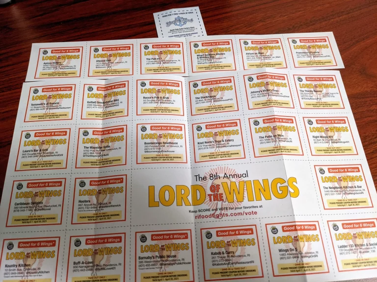 Rhode Island Food Fights, Lord of the Wings tickets.