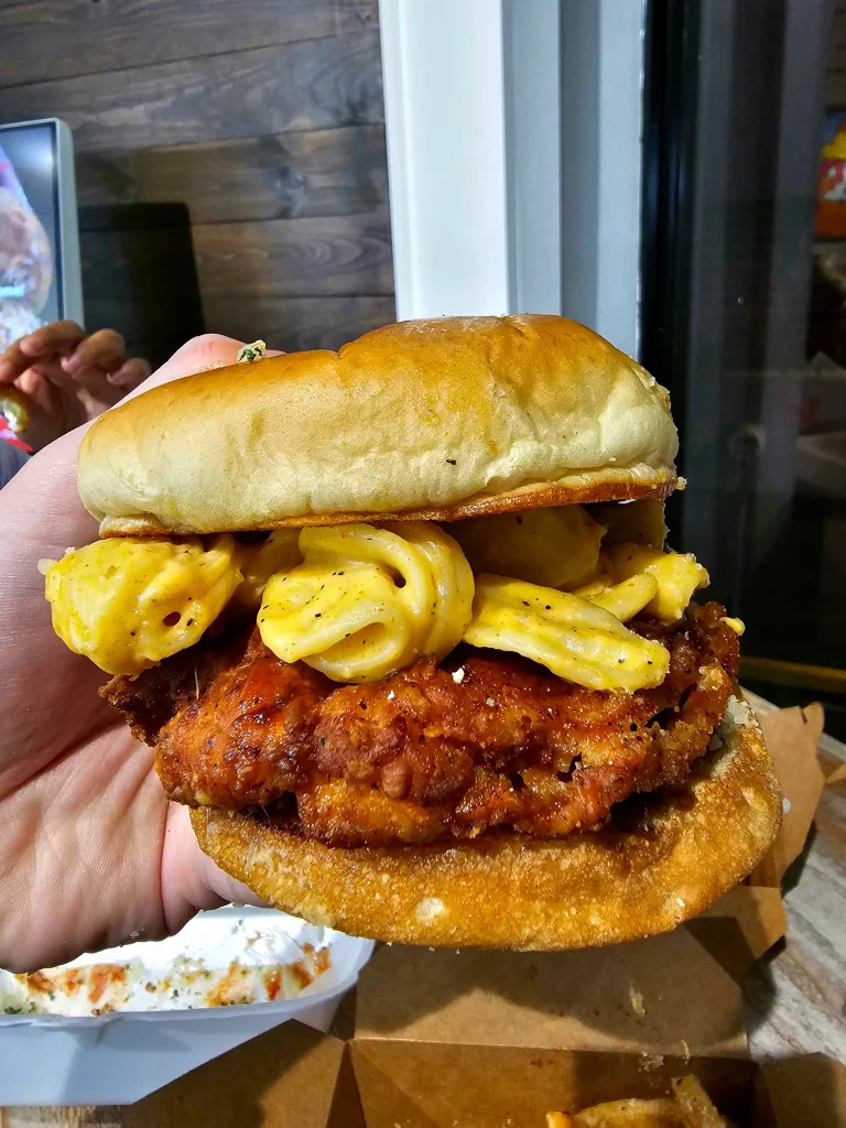 Yas Zaddy Daddy Chicken Mac & Cheese sandwich.