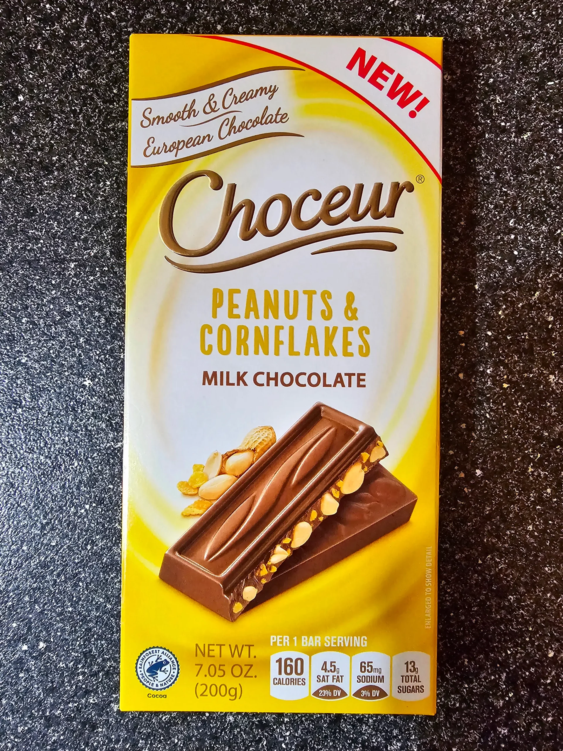 Bar of Choceur Peanuts and Cornflakes.