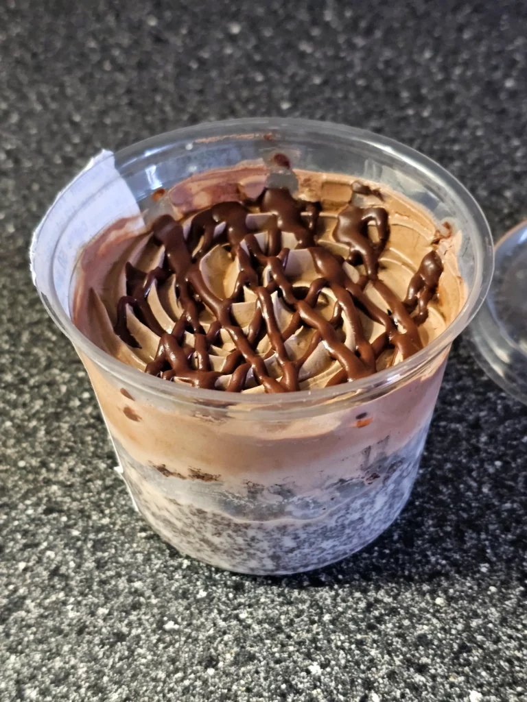 Top of Walmart Bakery Triple Chocolate Tres Leches Cake.