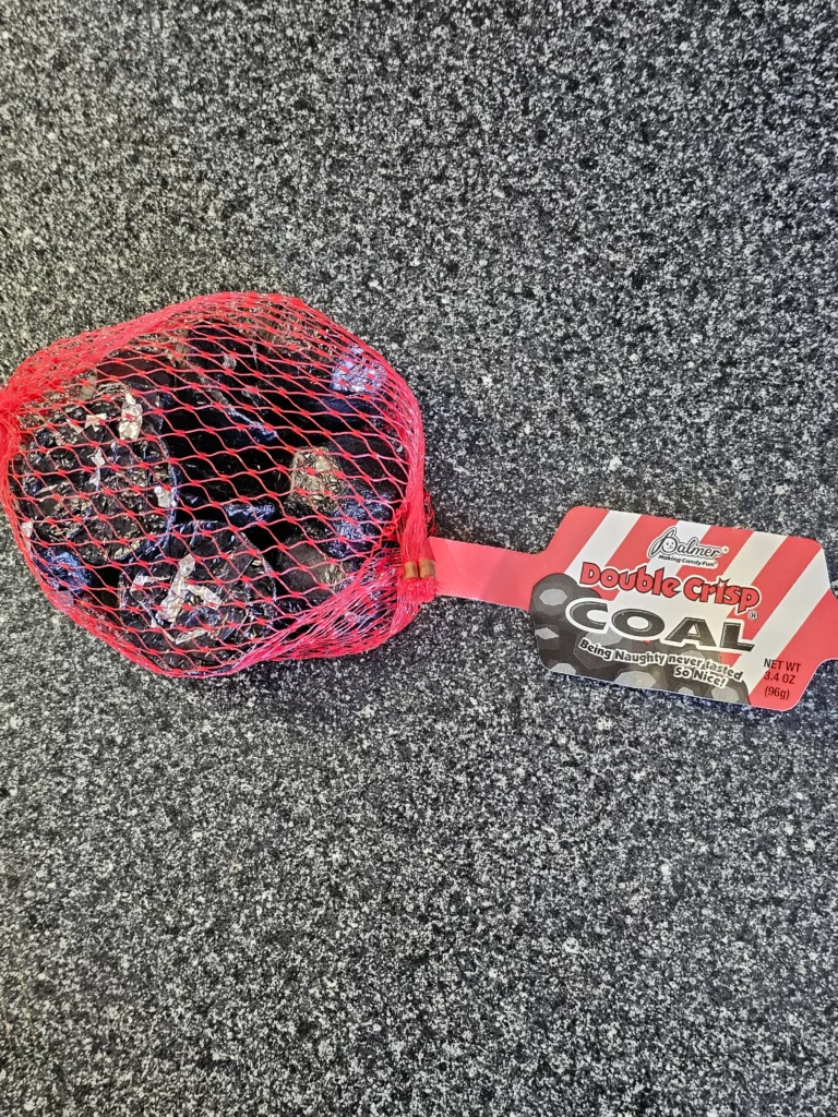 Palmer Double Crisp Coal candy chocolates.