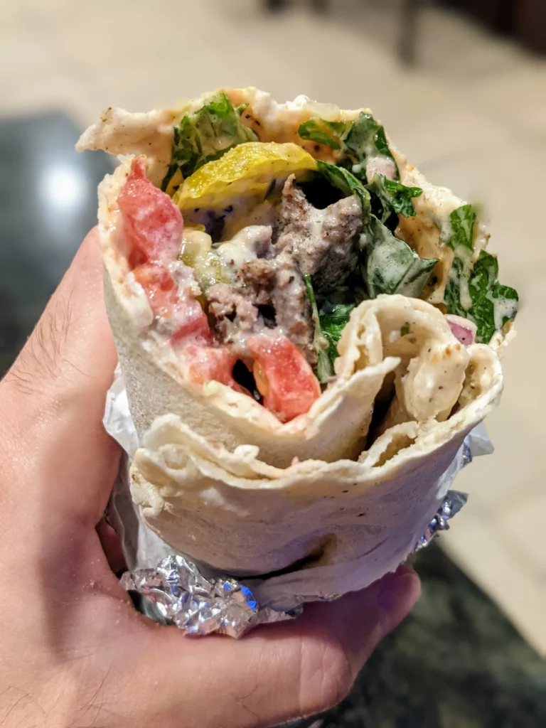 Inside of a wrap at East Side Pockets.