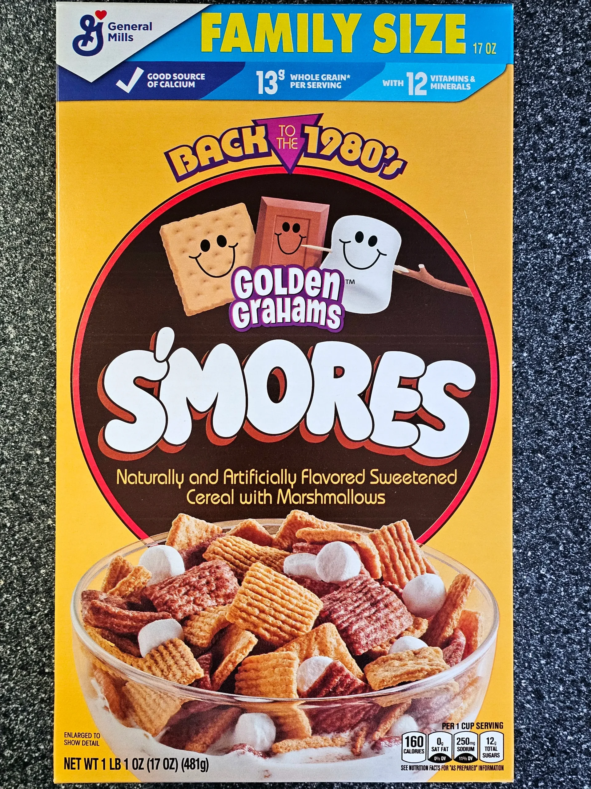 Front box of General Mills Golden Grahams S'mores.