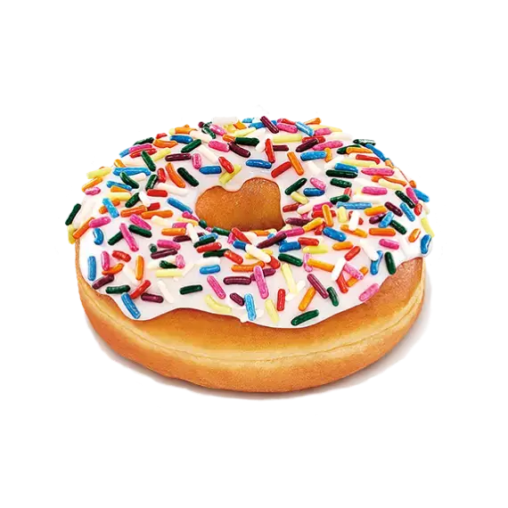 Vanilla Frosted Dunkin Donut.