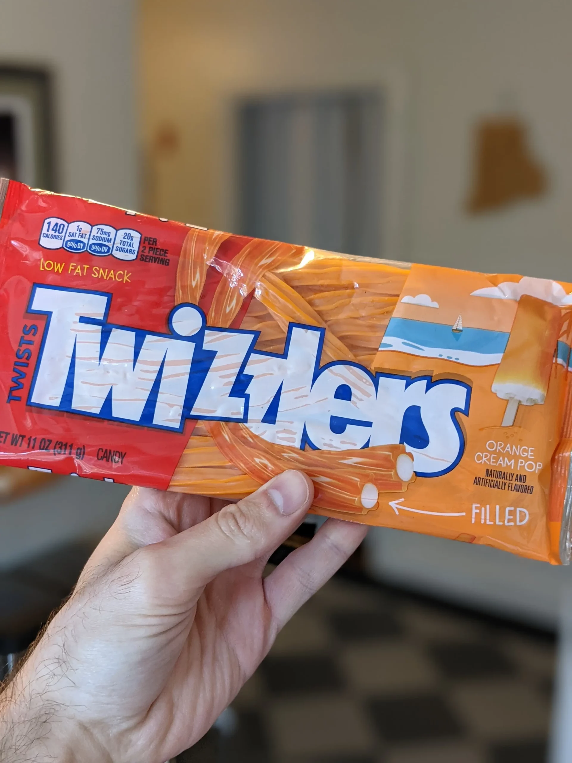 Orange Cream Pop Filled Twizzlers.