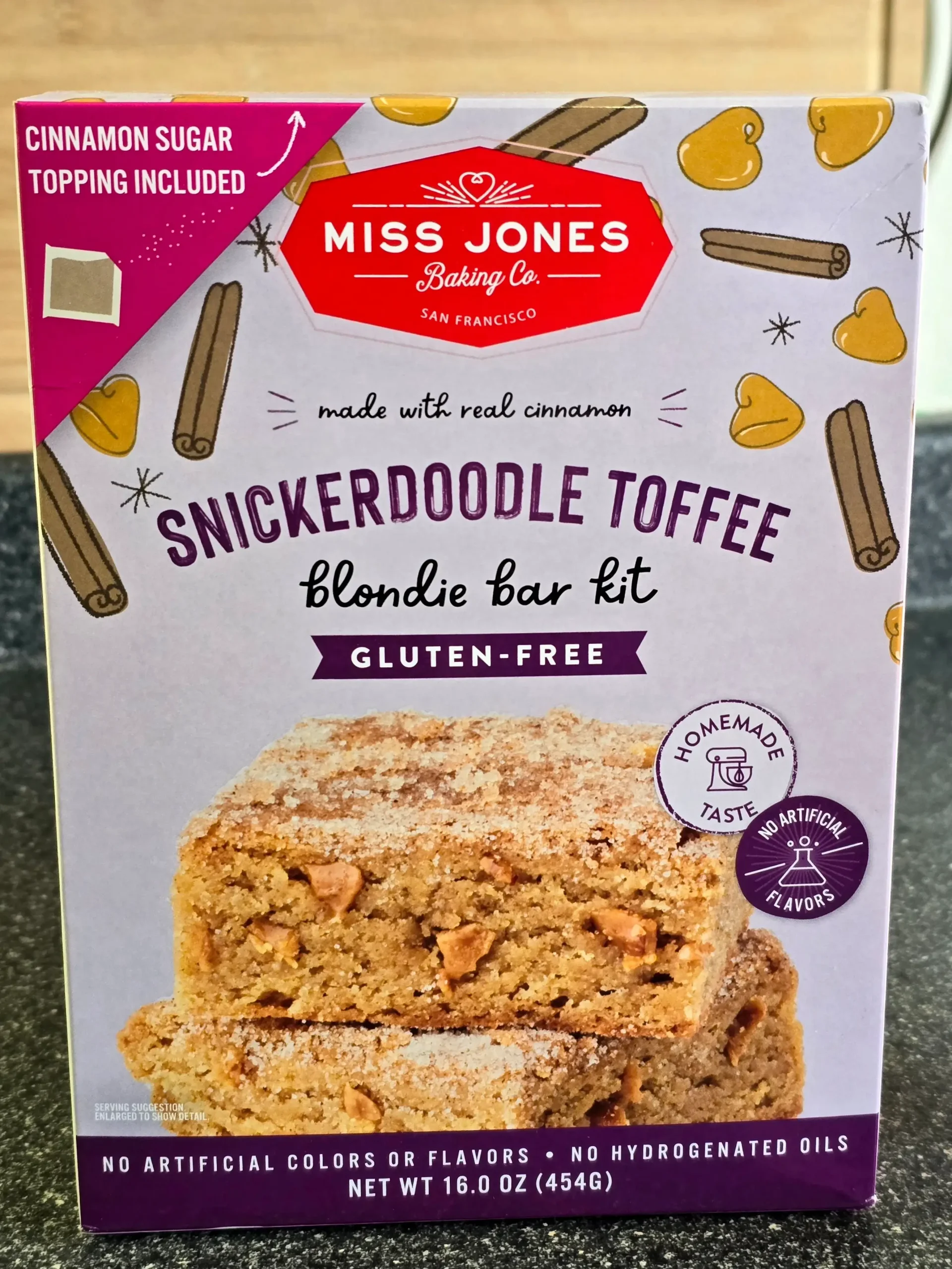 Miss Jones Baking Co. Snickerdoodle Toffee Blondie Bar Kit.