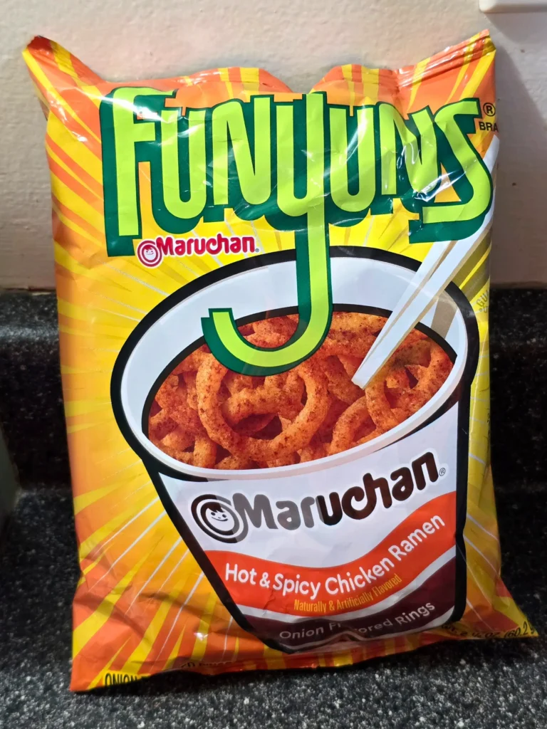 Funyuns Maruchan Hot & Spicy Ramen Rings.