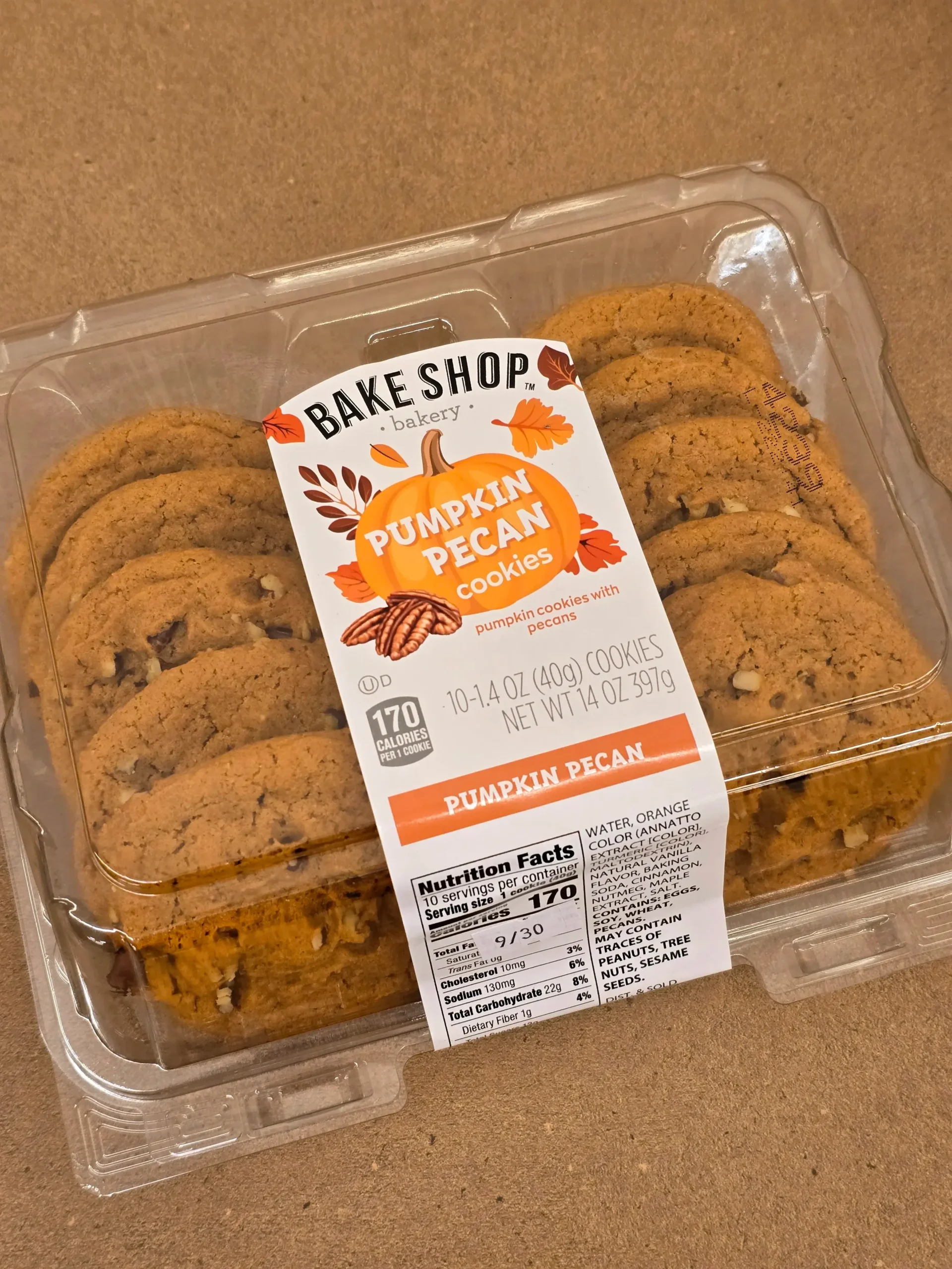 Aldi Bake Shop Pumpkin Pecan Cookies.