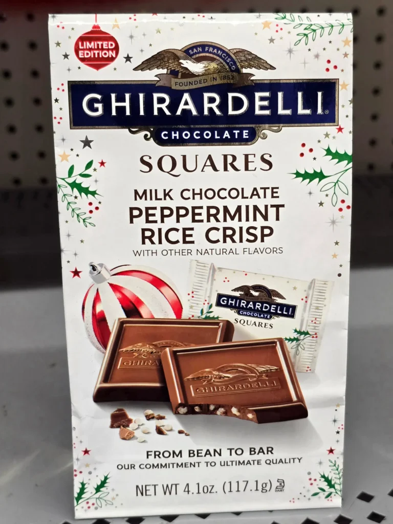Ghirardelli Milk Chocolate Peppermint Ride Crisp.