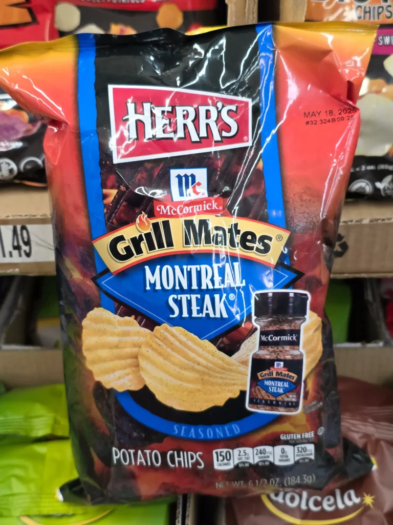 Herr's Grill Mates Montreal Steak Chips.