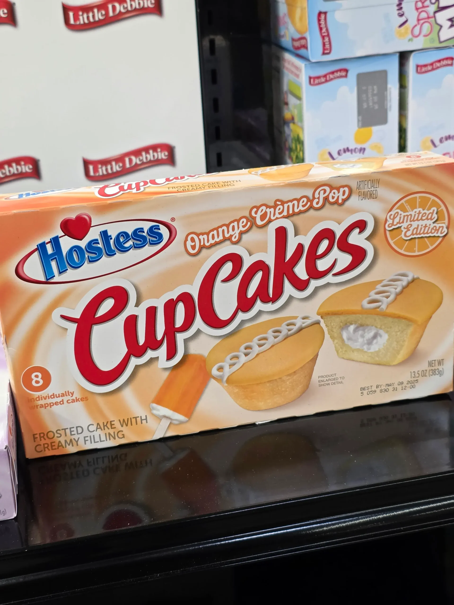 Hostess Orange Creme Pop Cupcakes.