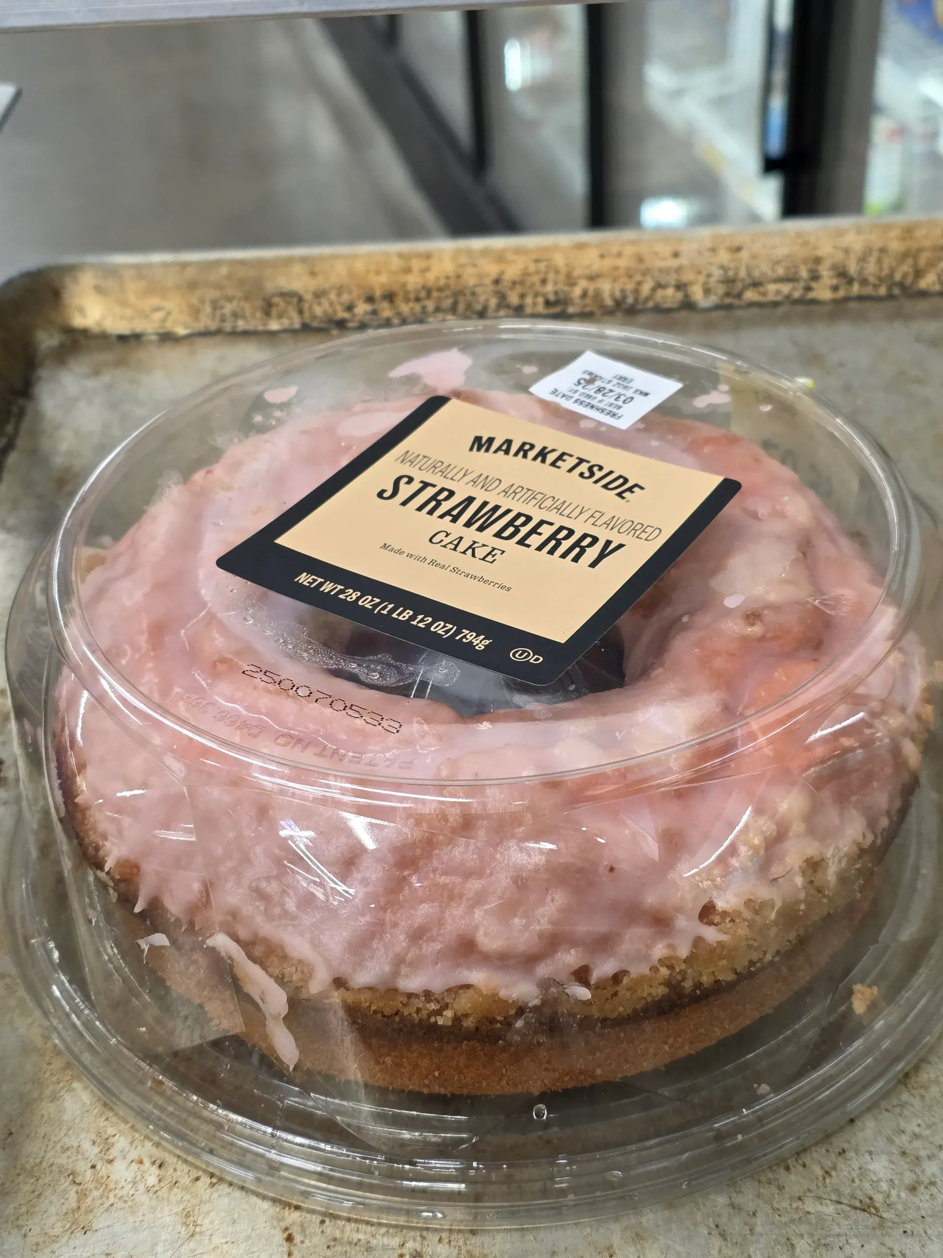 Walmart Marketside Strawberry Cake.
