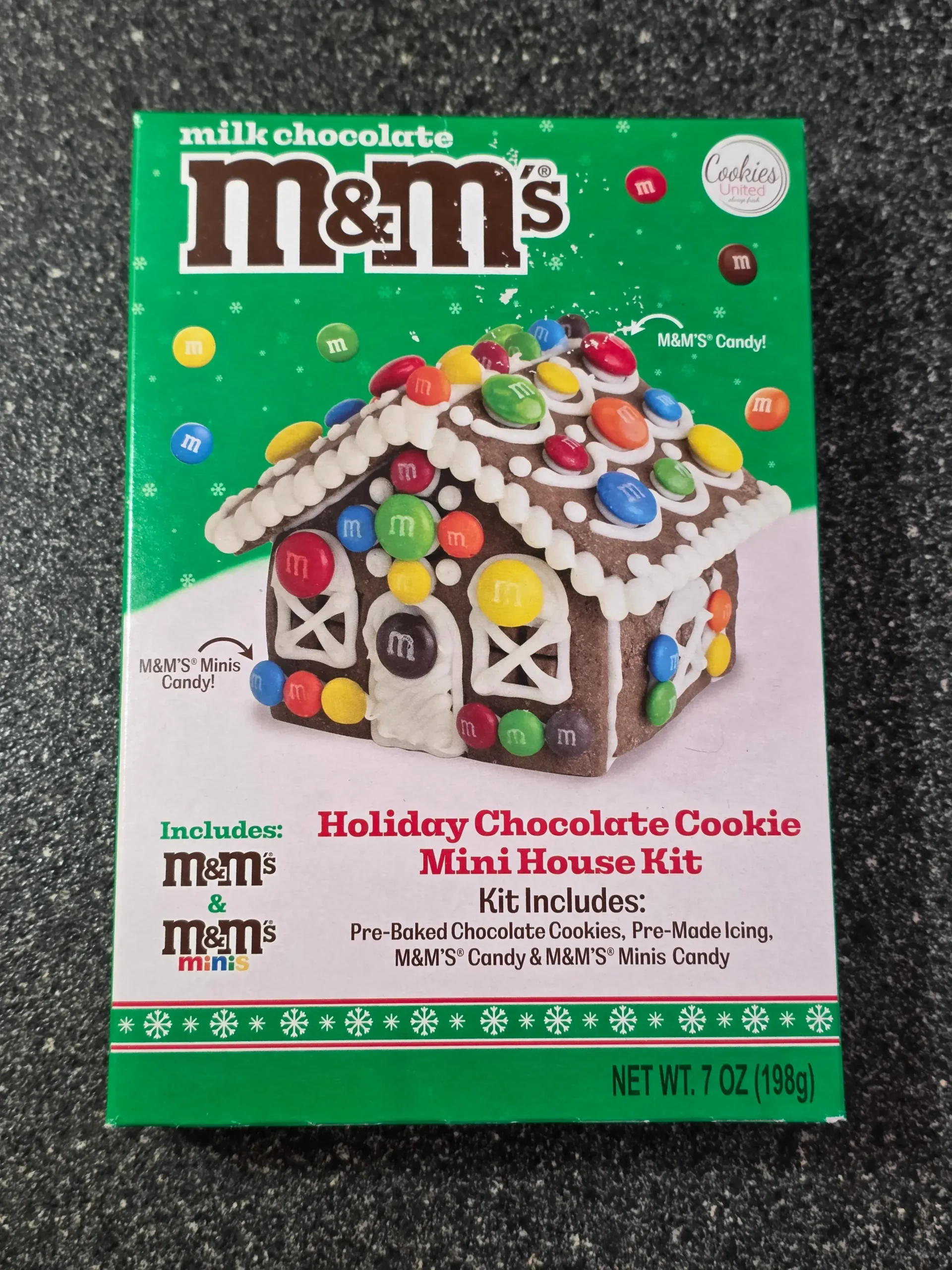 Cookies United Milk Chocolate M&M's Holiday Chocolate Mini House Kit.