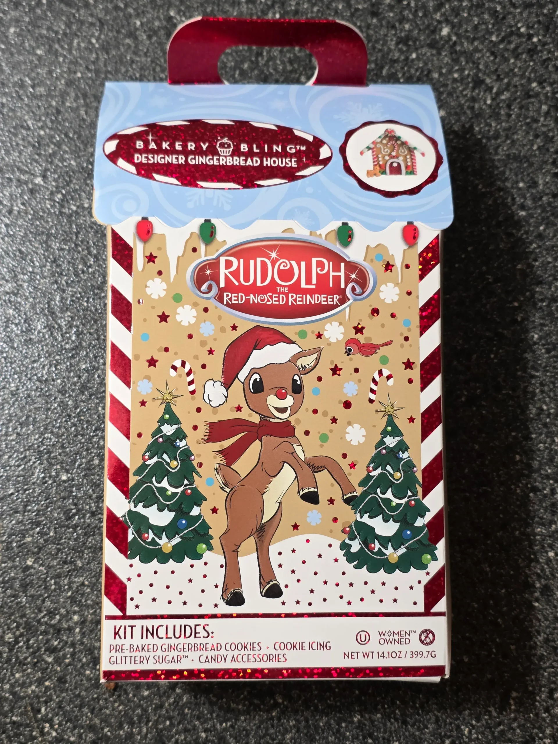 Bakery Bling Rudolph the Red-Nosed Reindeer Holiday Mini House Kit.