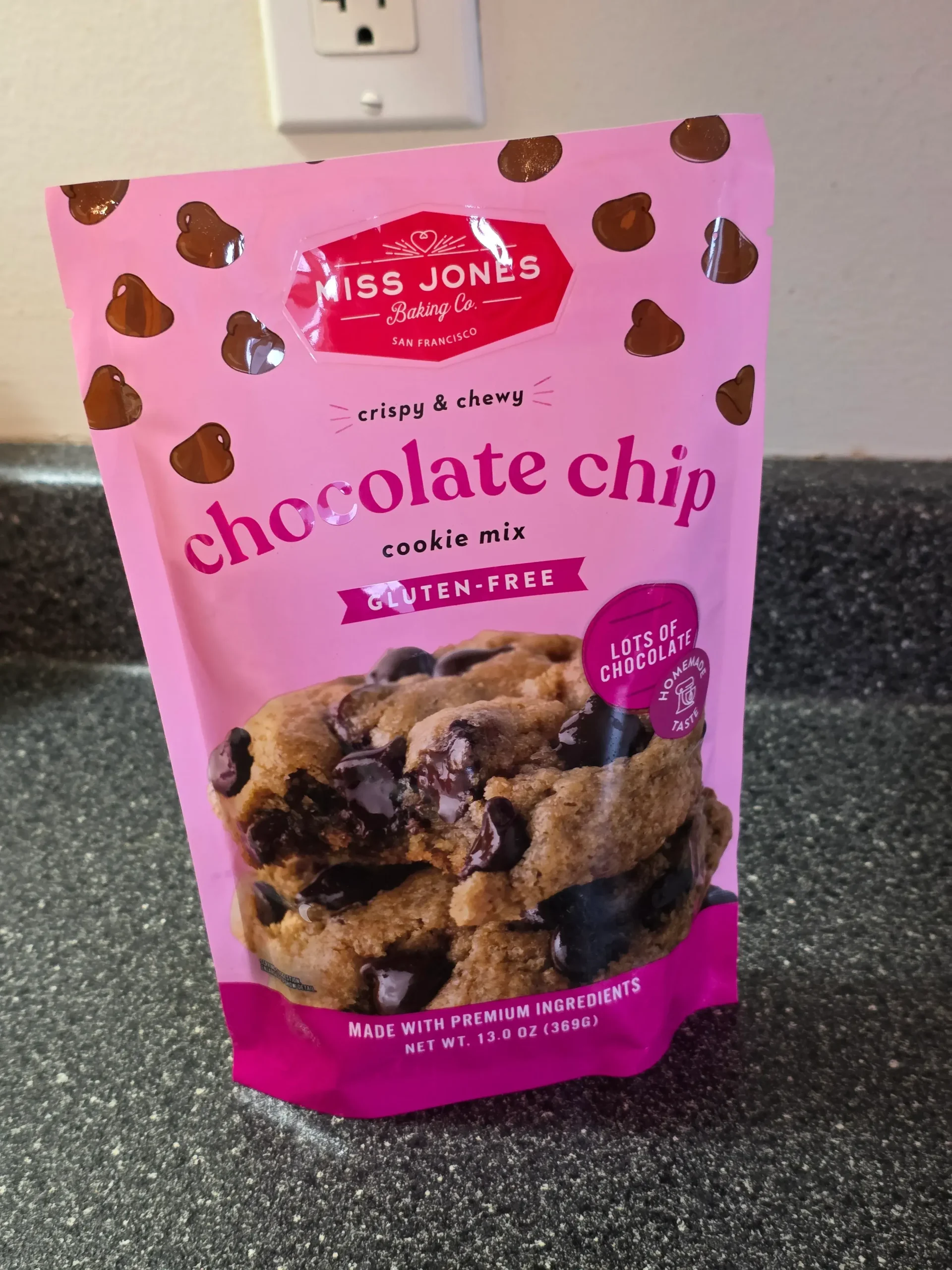 Miss Jones Chocolate Chip Cookie Mix.