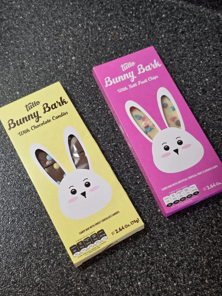 Tutto Bunny Bark with Chocolate Candies and Tutti Fruiti Chips.