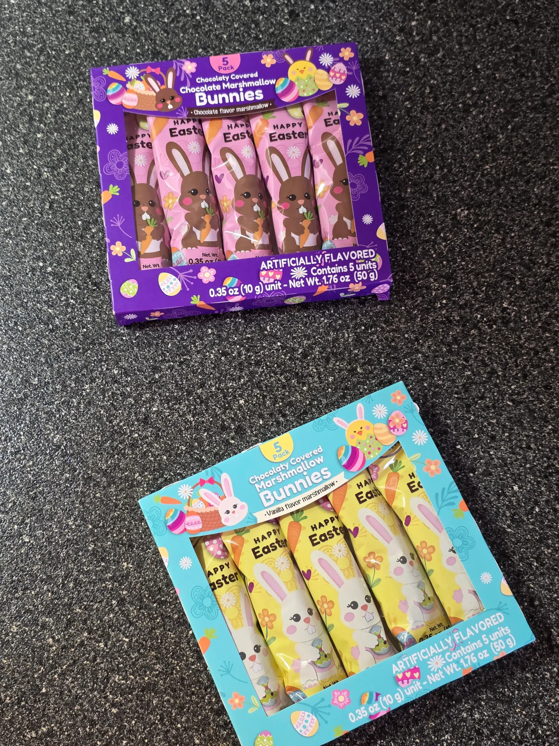 Nucita Chocolaty Covered Chocolate and Vanilla Marshmallow Bunnies.