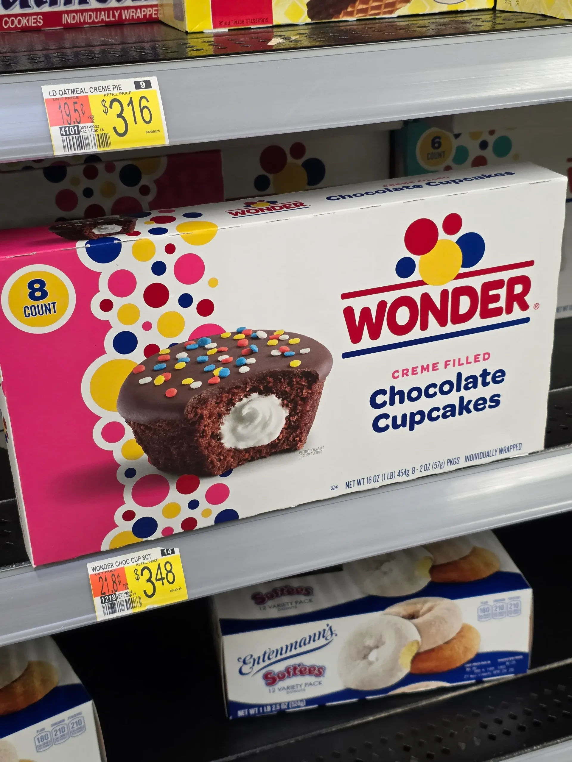 Wonder Creme Filled Chocolate Cupcakes.