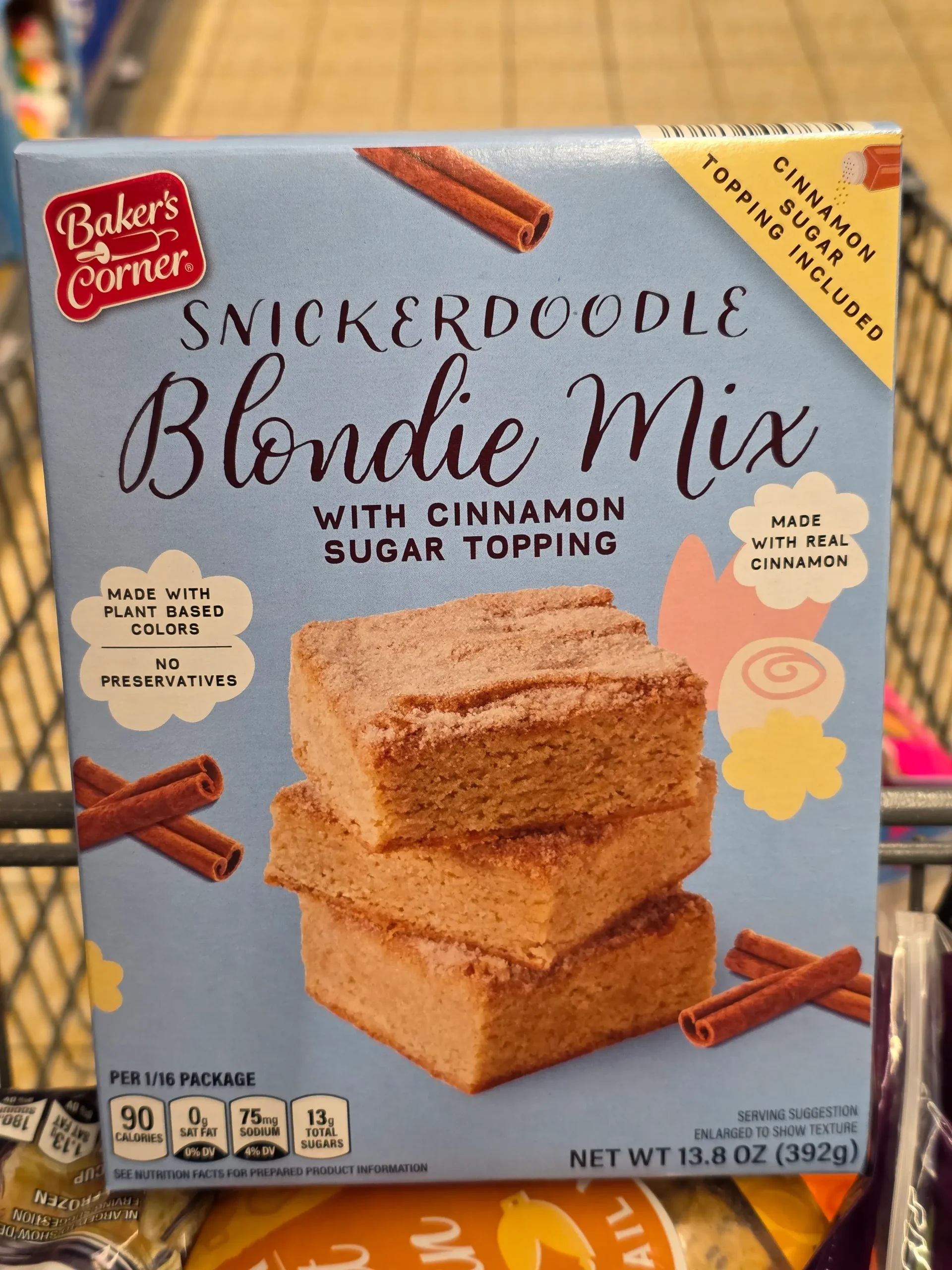 Baker's Corner Snickerdoodle Blondie Mix.