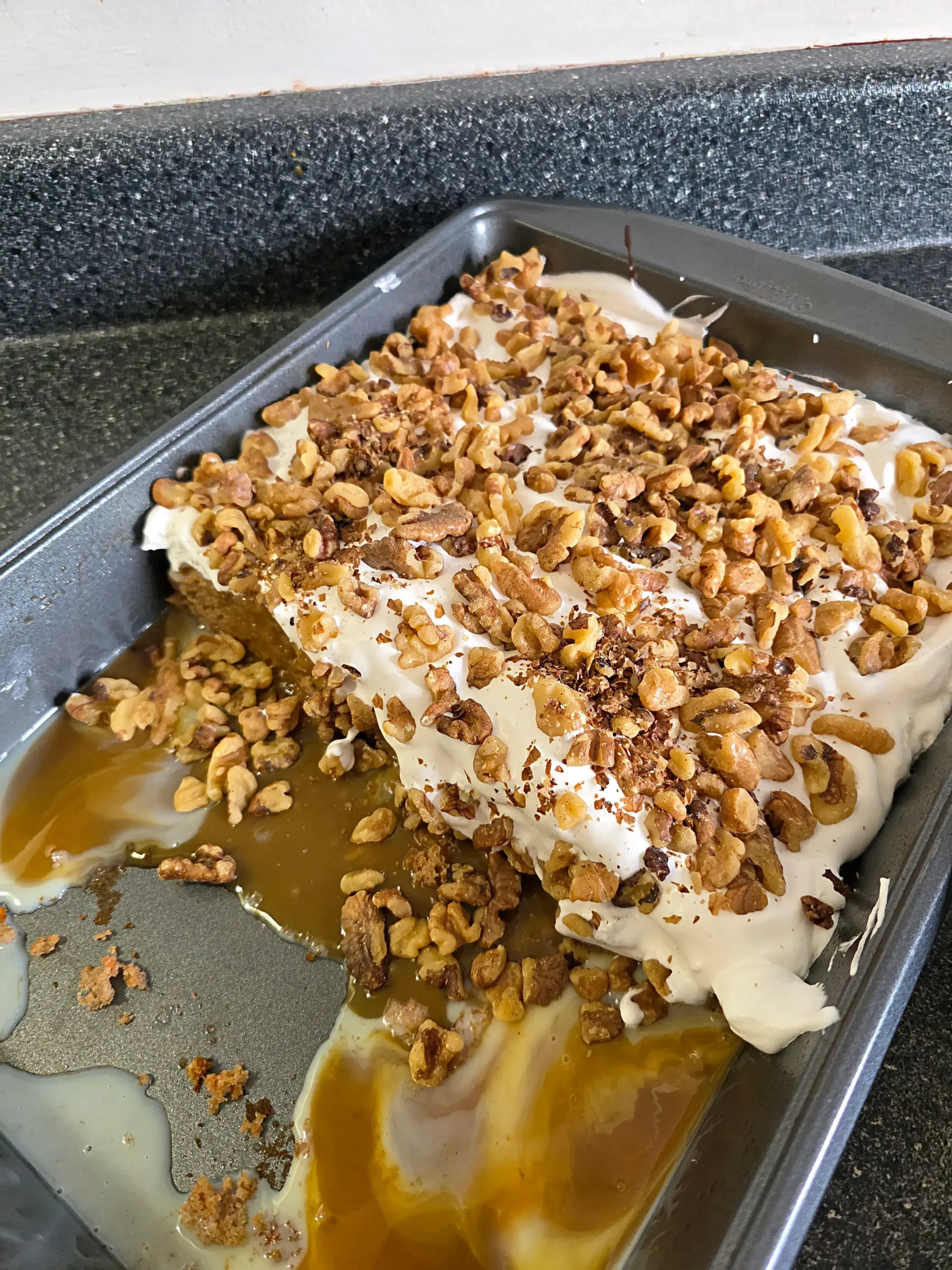 Tres leches carrot cake.
