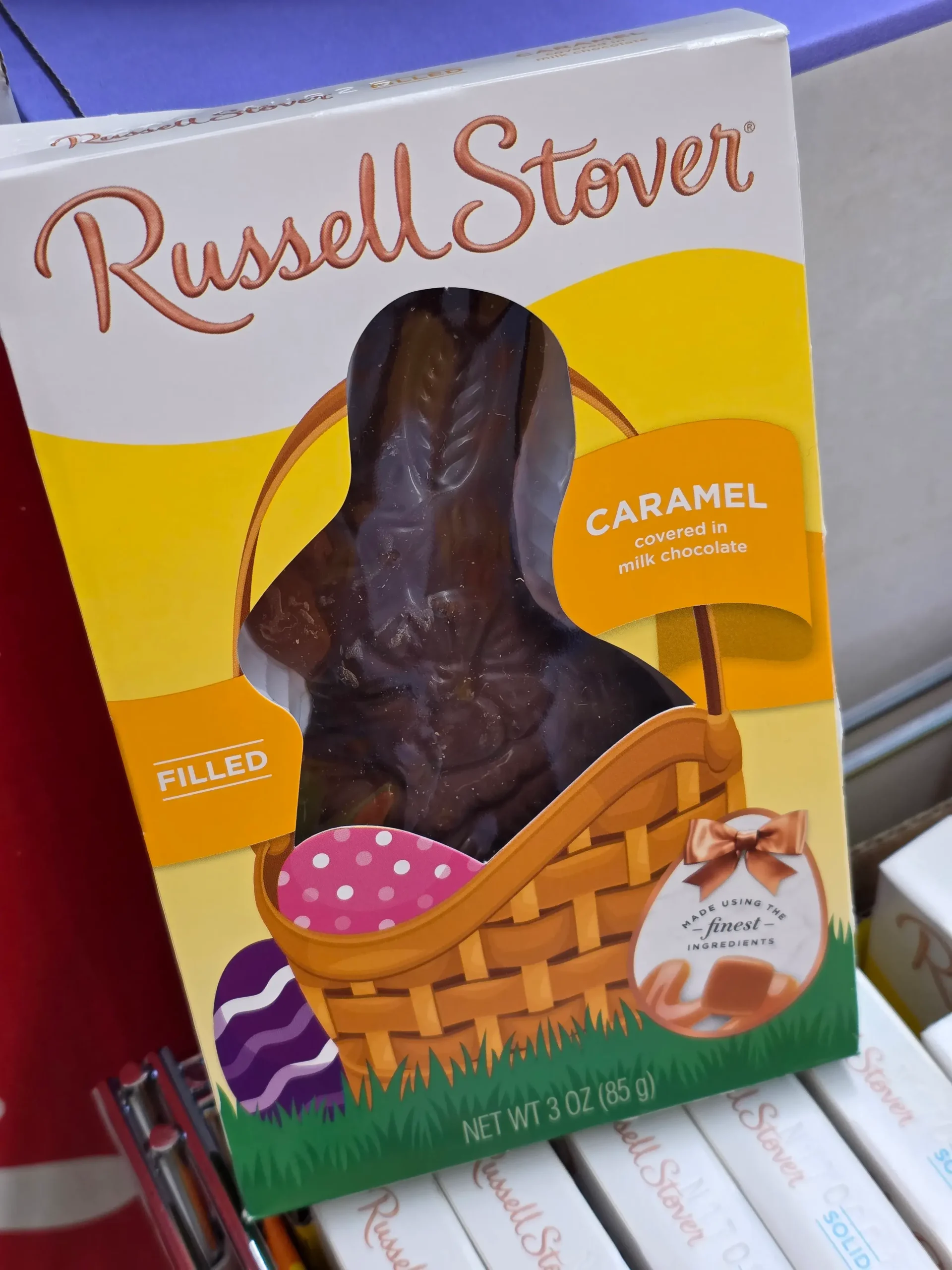 Russell Stover Caramel Filled Bunny.