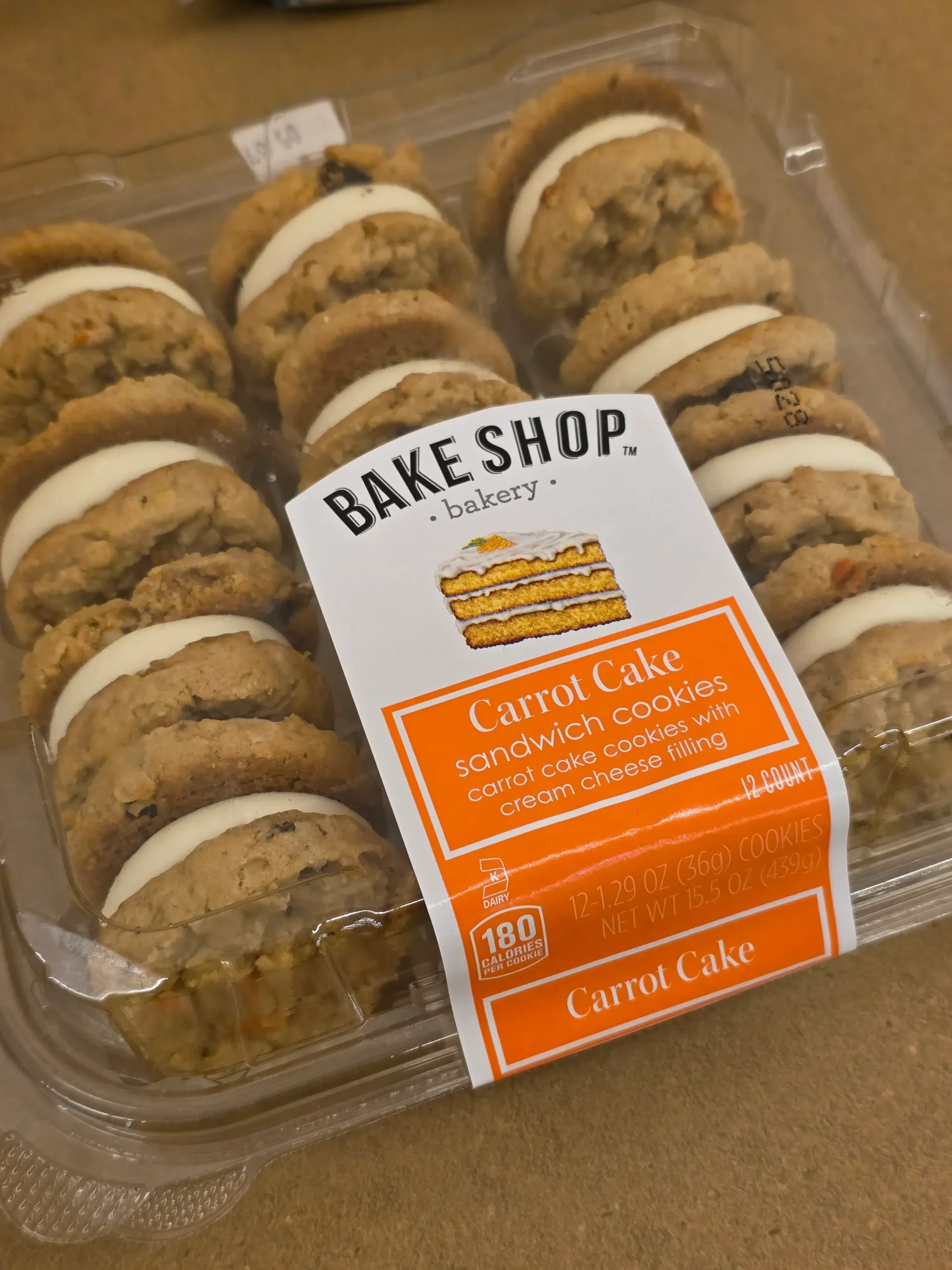 Aldi Bake Shop Carrot Cake Sandwich Cookies.