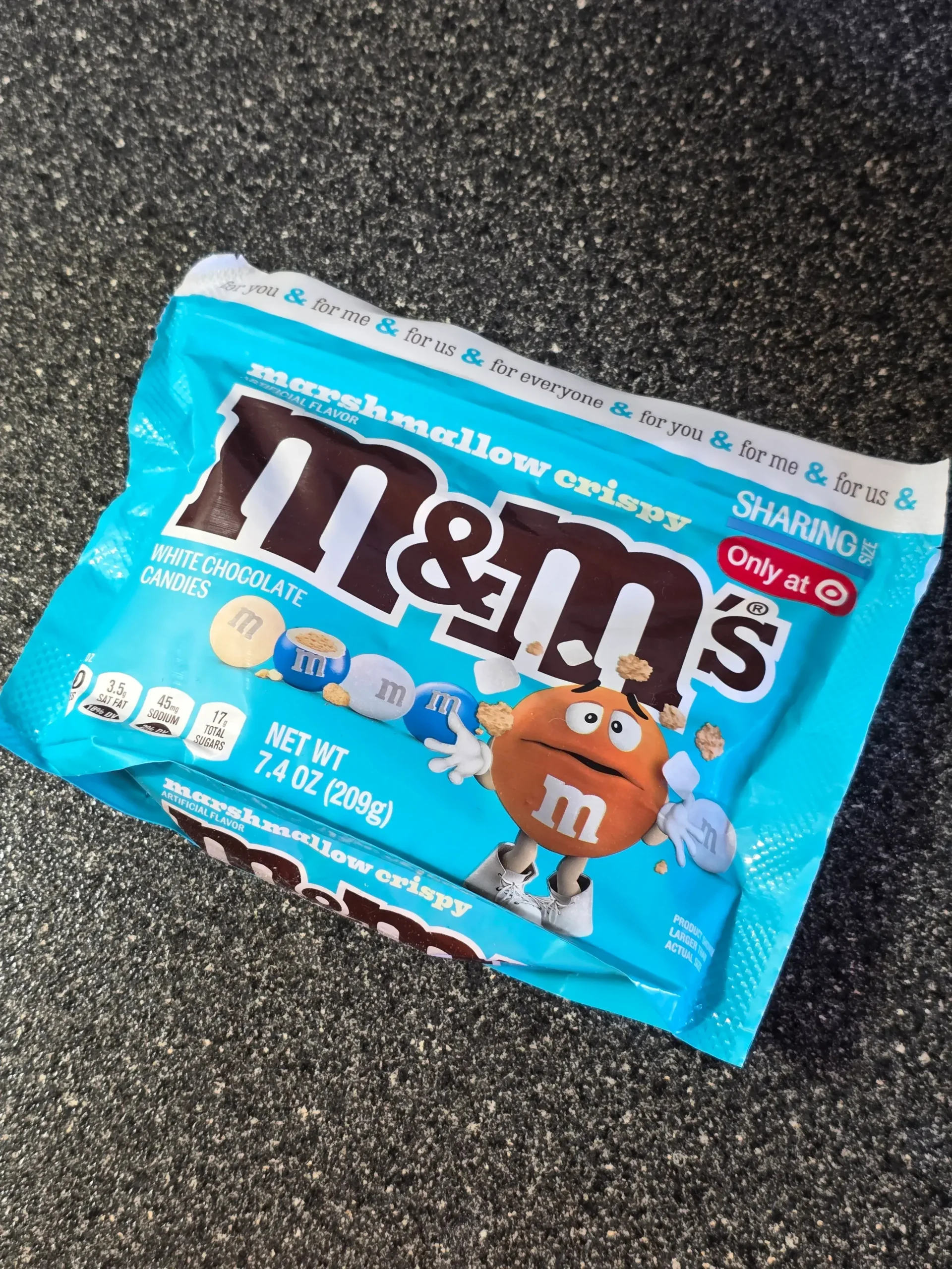 M&M's White Chocolate Marshmallow Crispy.