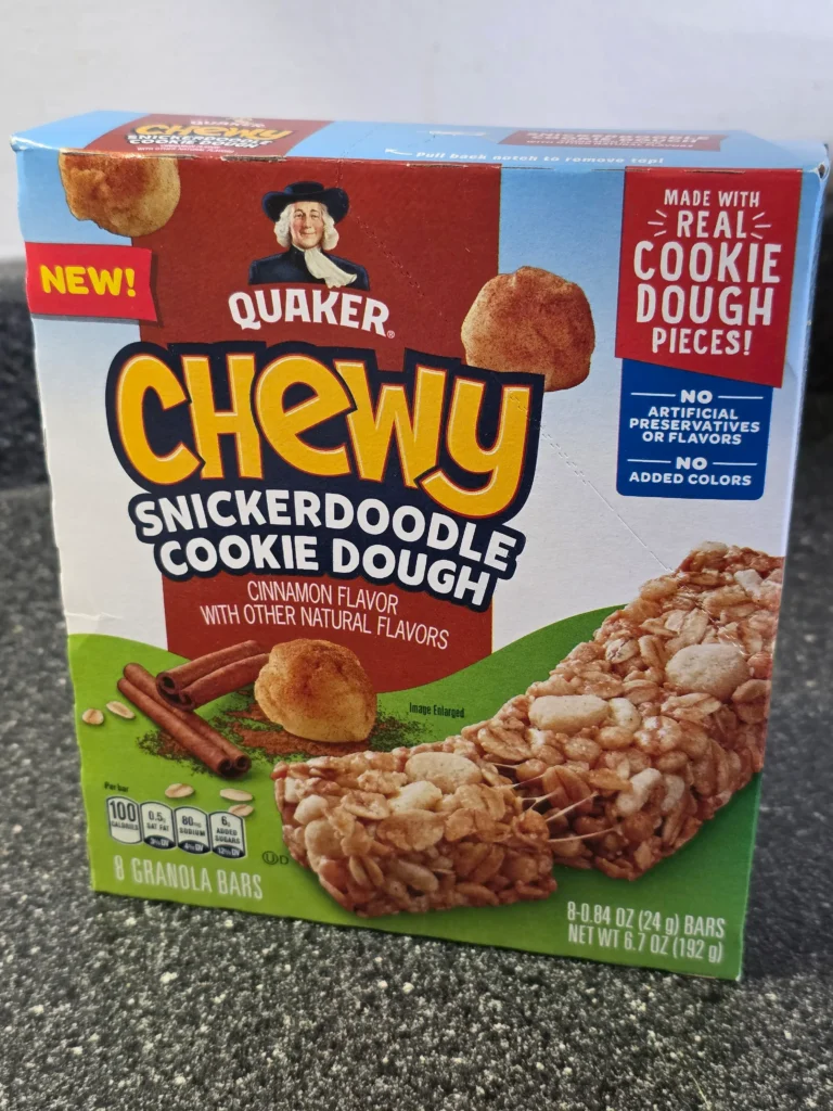 Quaker Chewy Snickerdoodle Cookie Dough Granola Bars.