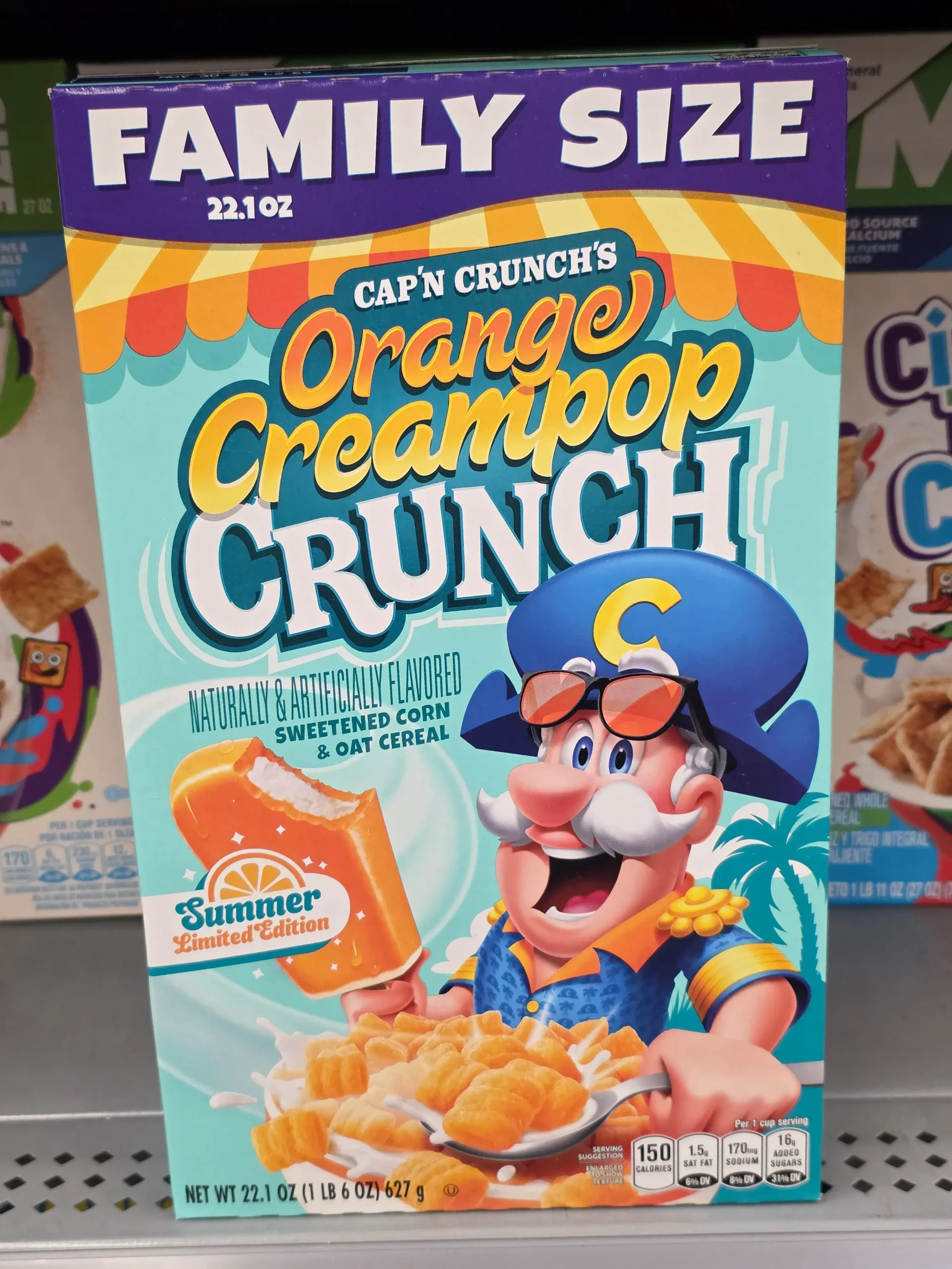 Cap'n Crunch's Orange Creampop Crunch.