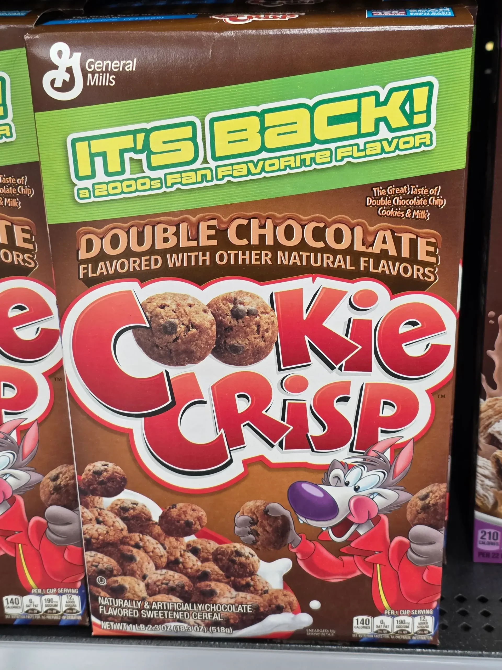 Cookie Crisp Double Chocolate.