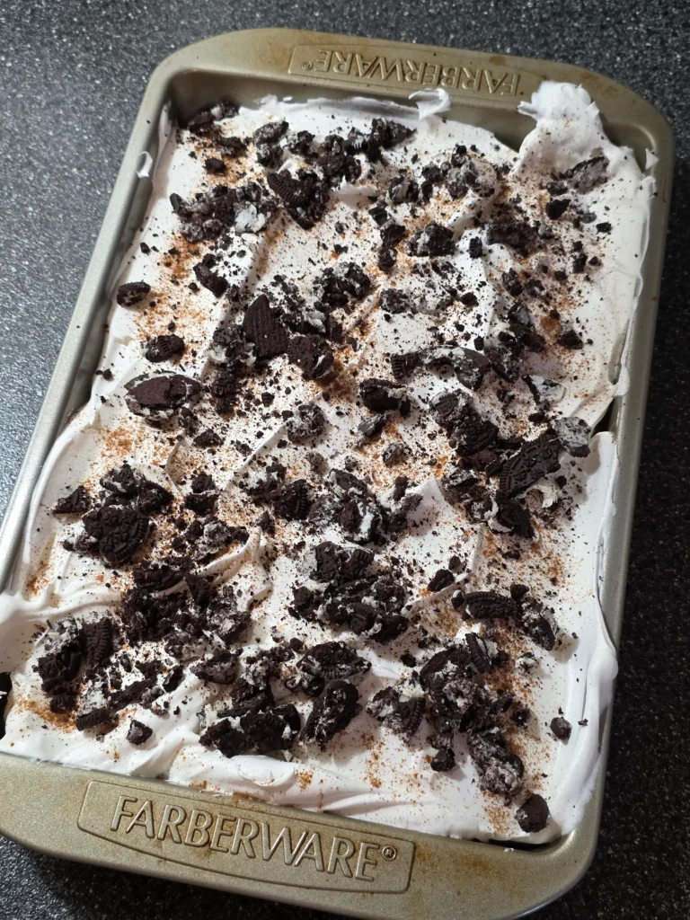 Oreo tres leches cake.