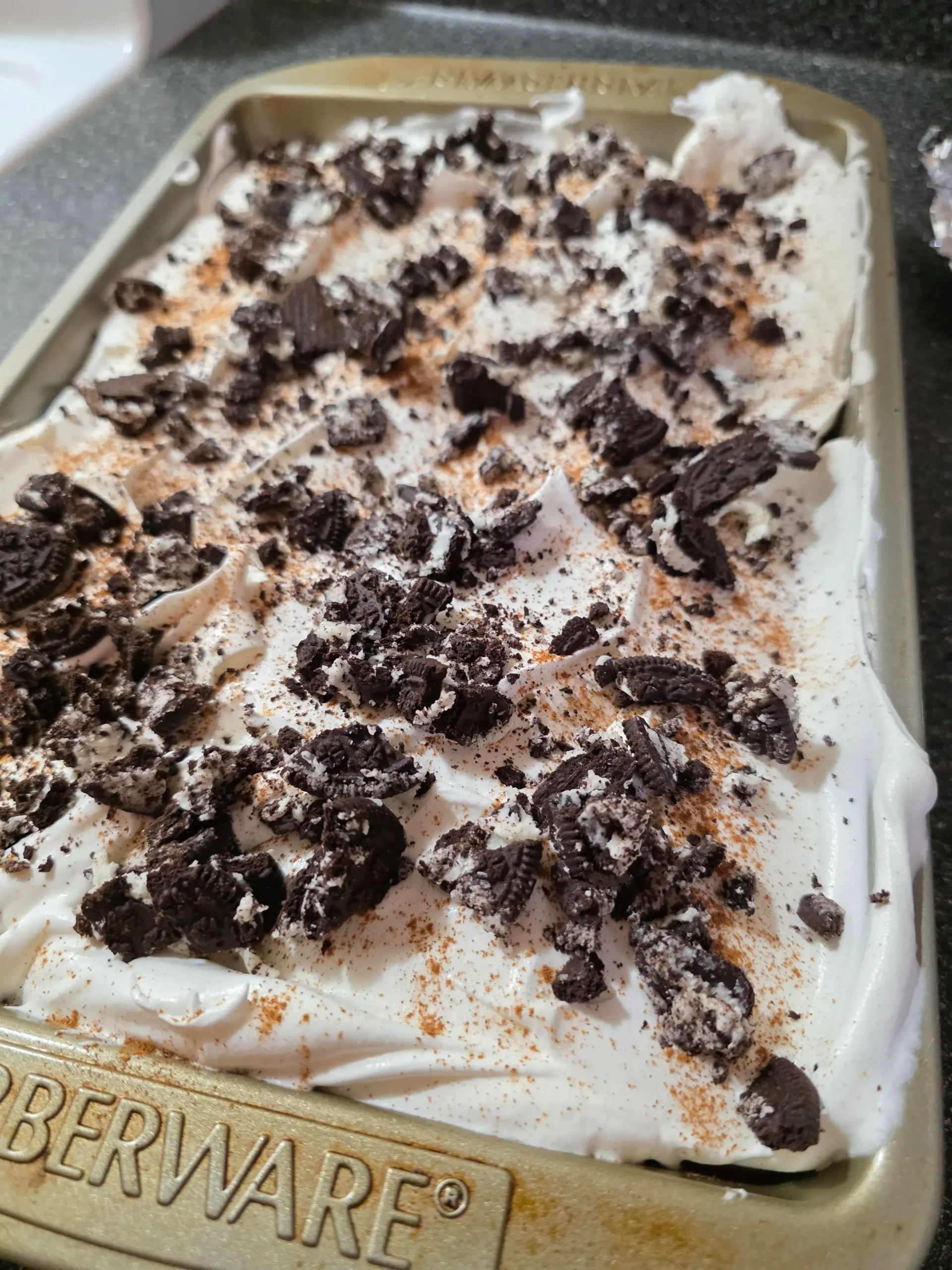 Oreo tres leches cake.