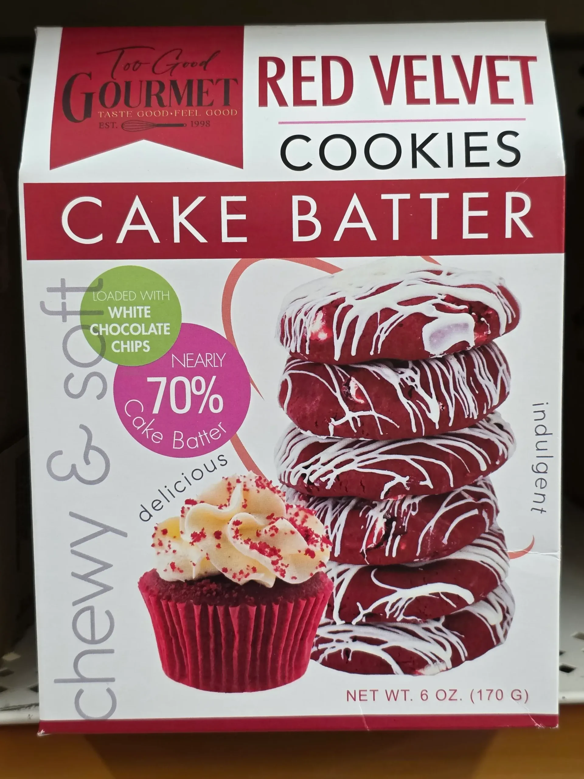 Too Good Gourmet Red Velvet Cake Batter Cookies.