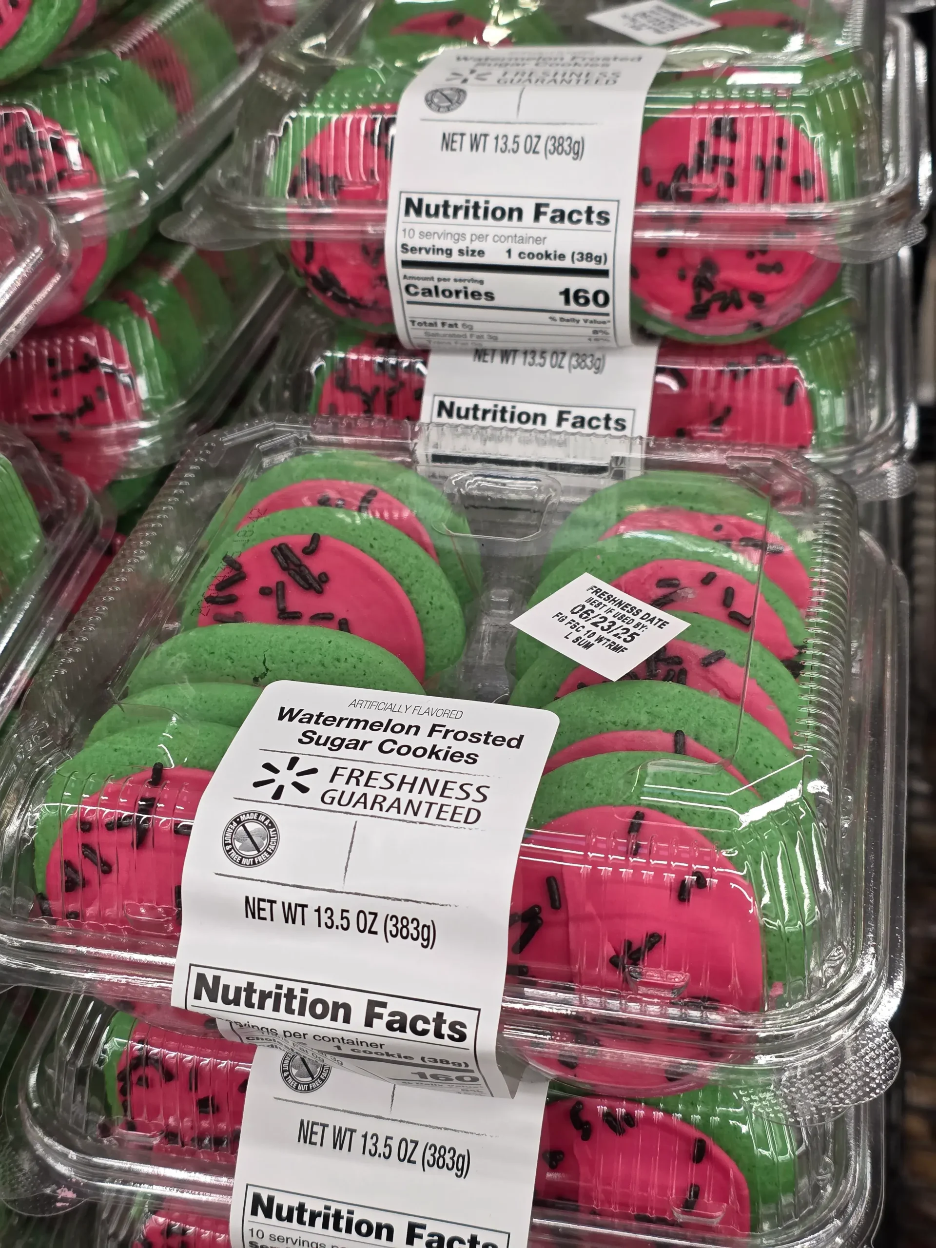 Walmart Freshness Guaranteed Watermelon Frosted Sugar Cookies.