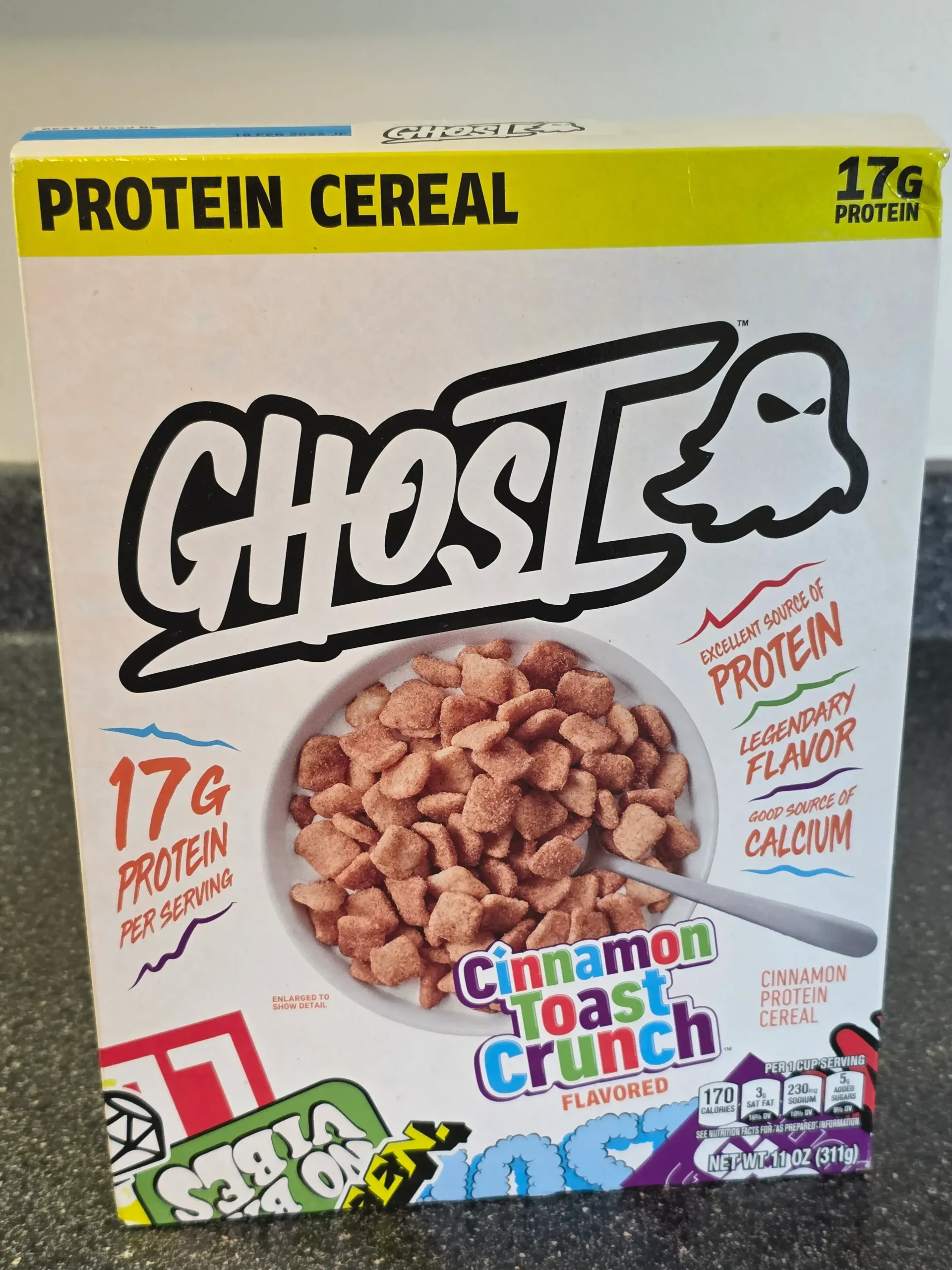 Ghost x Cinnamon Toast Crunch Protein Cereal.