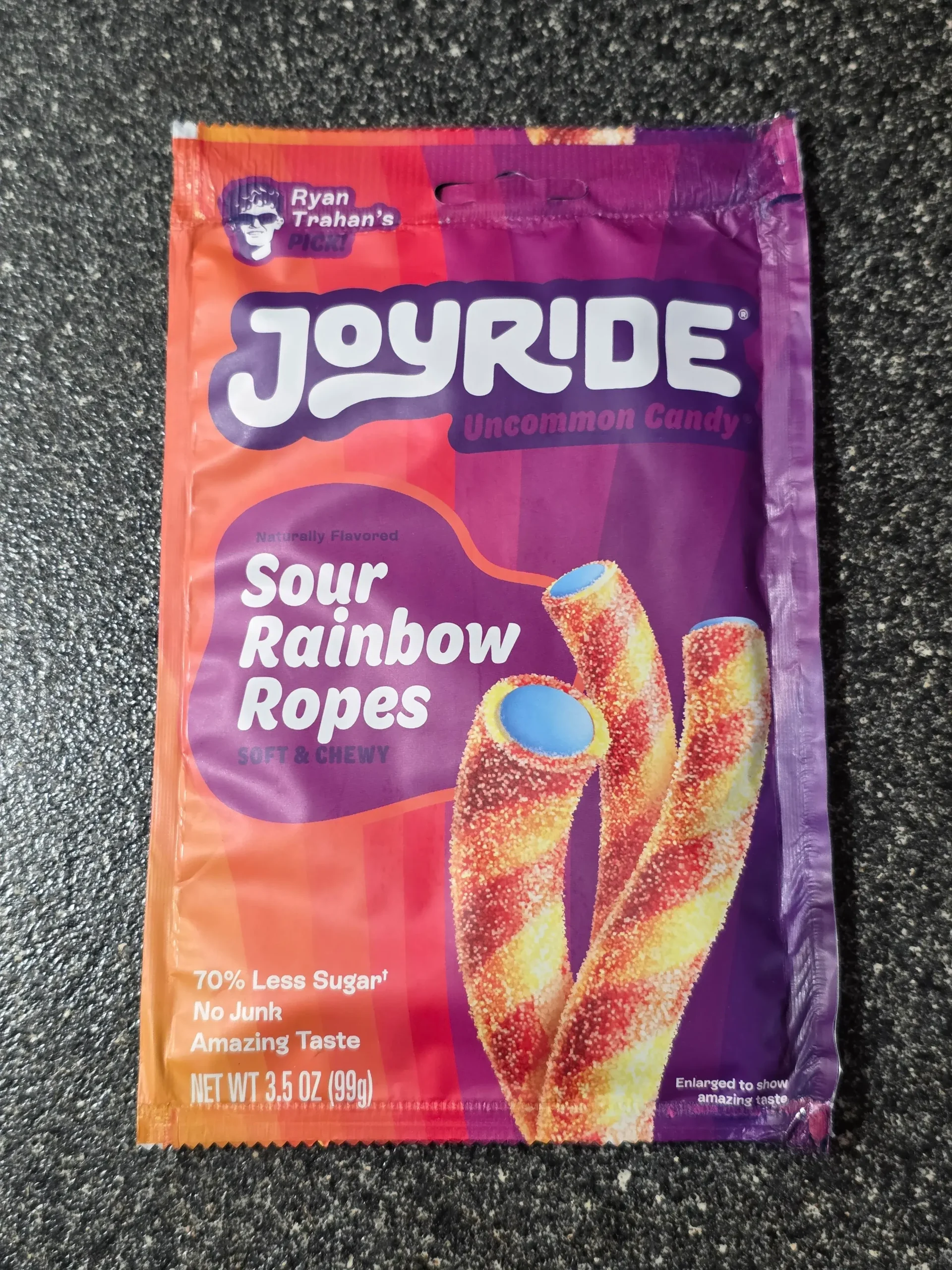 JOYRIDE Candy Sour Rainbow Gummy Ropes.
