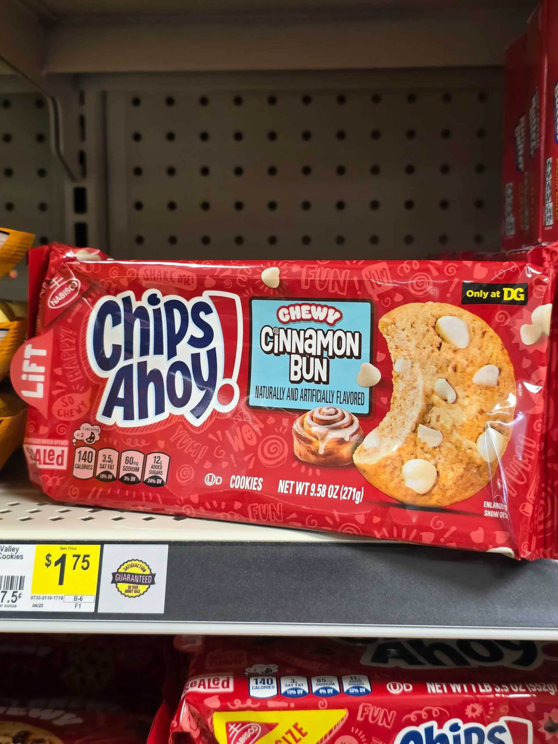 Chips Ahoy! Chewy Cinnamon Bun Flavored Cookies.