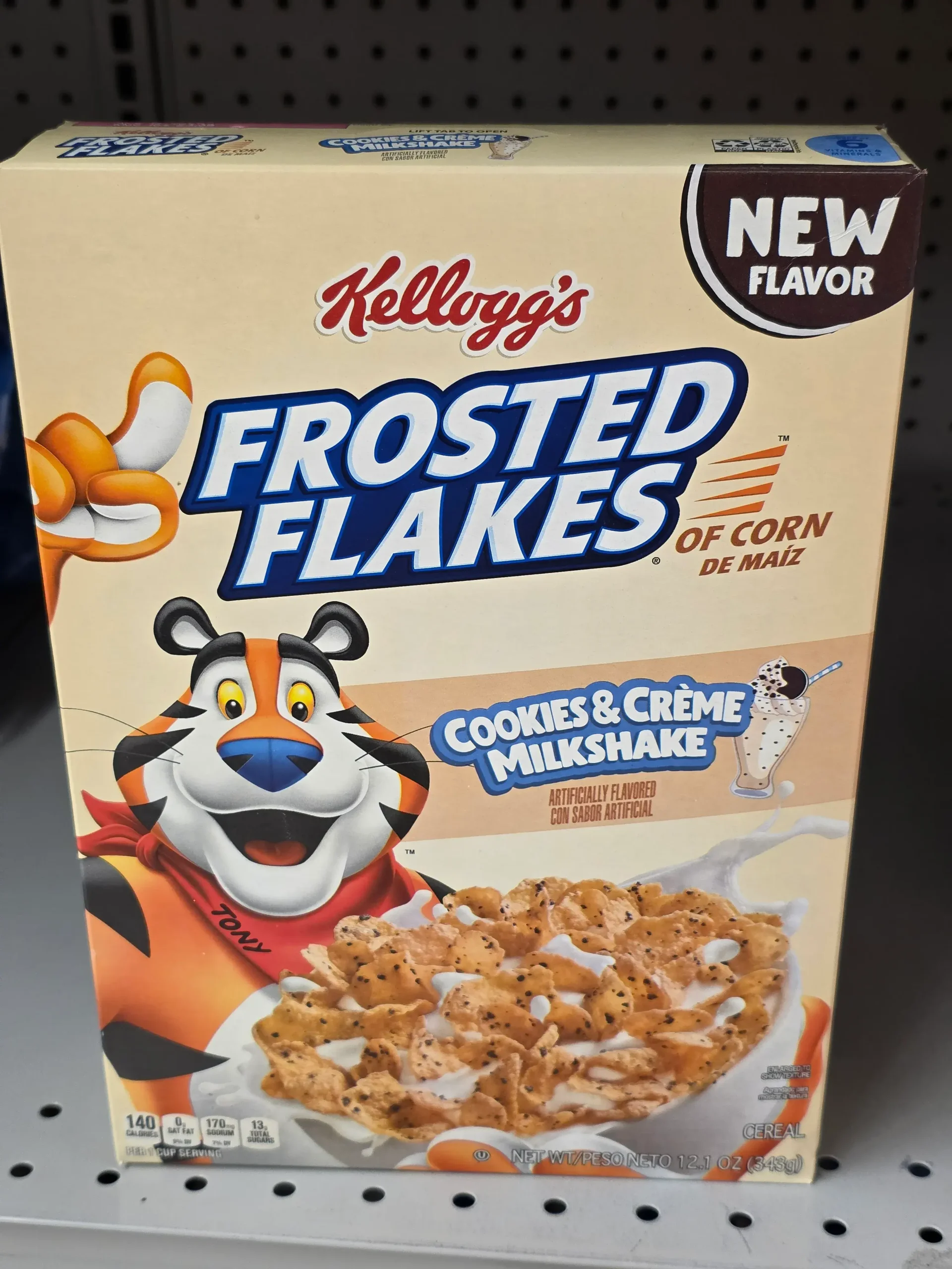 Kellogg's Frosted Flakes Cookies & Creme Milkshake.