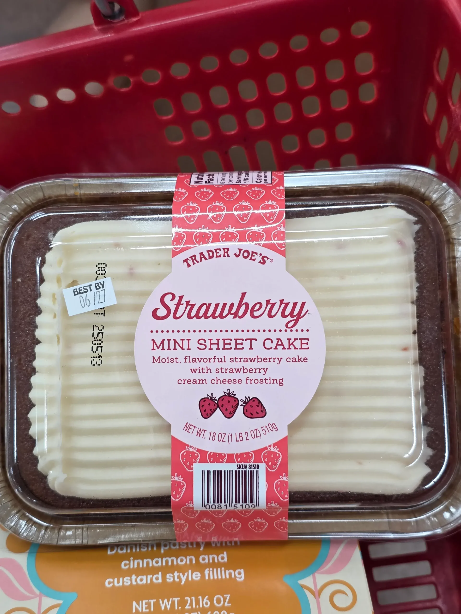 Trader Joe's Strawberry Mini Sheet Cake.