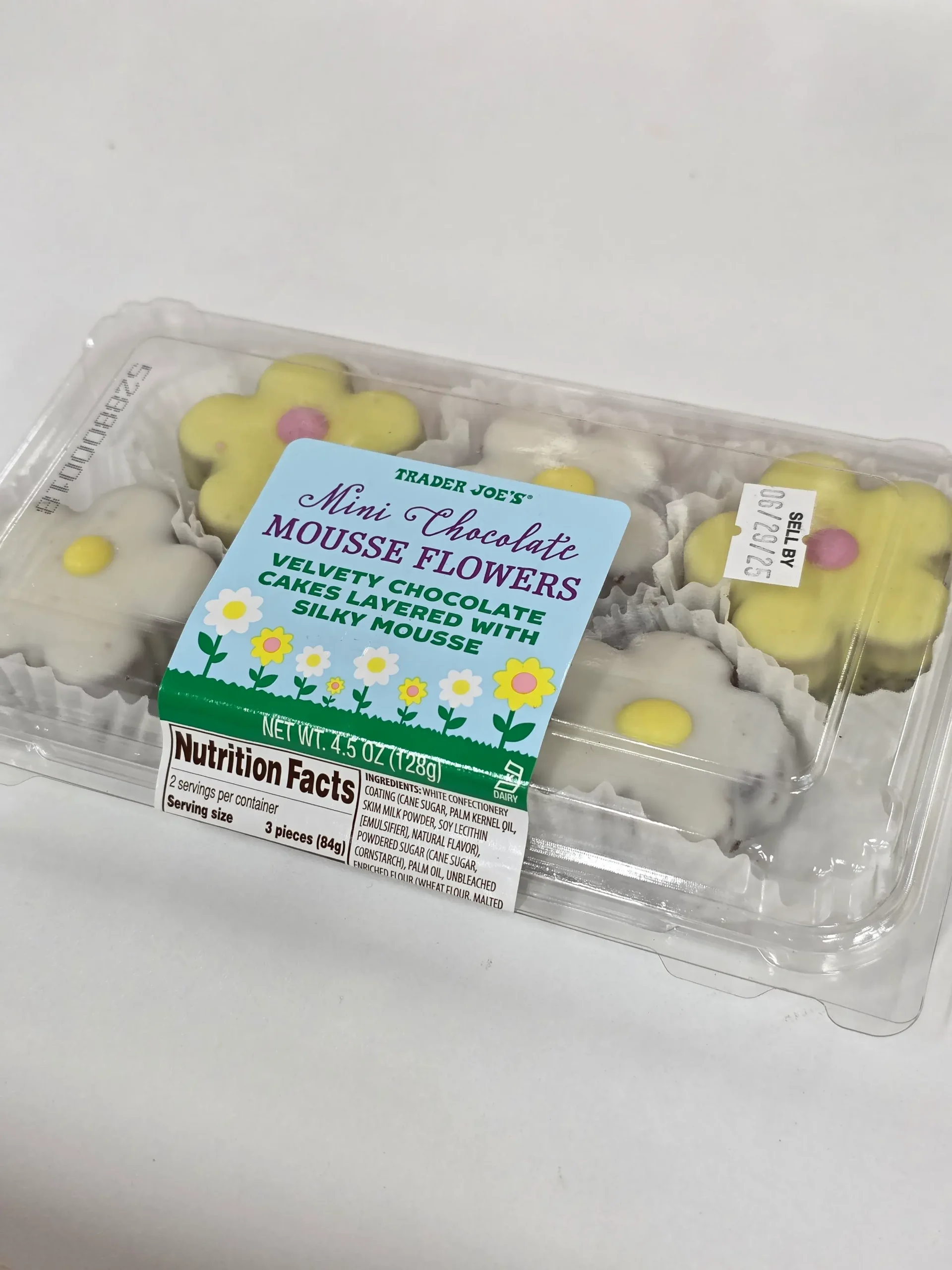 Trader Joe's Mini Chocolate Mousse Flowers.