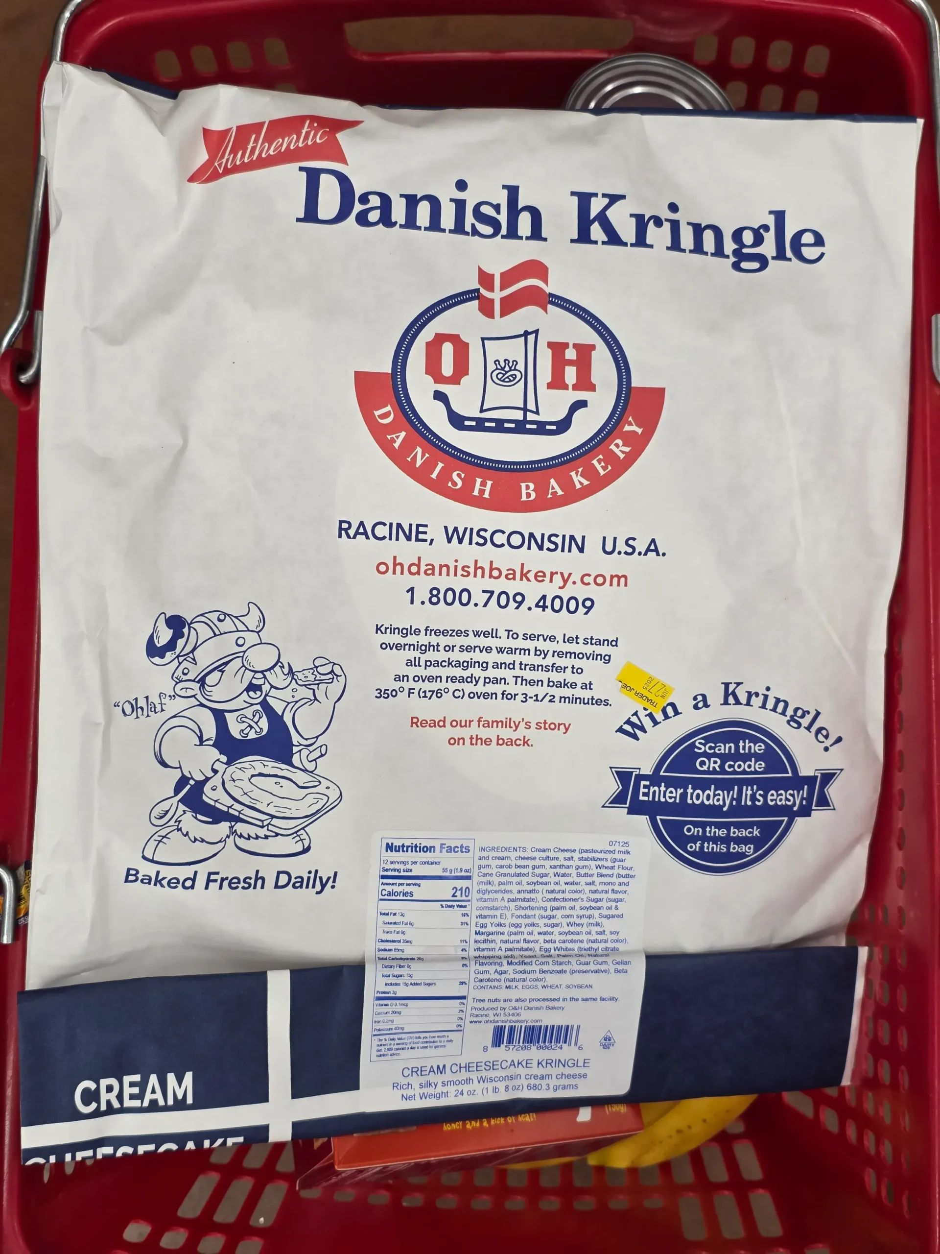 Trader Joe's Cream Cheesecake Danish Kringle.