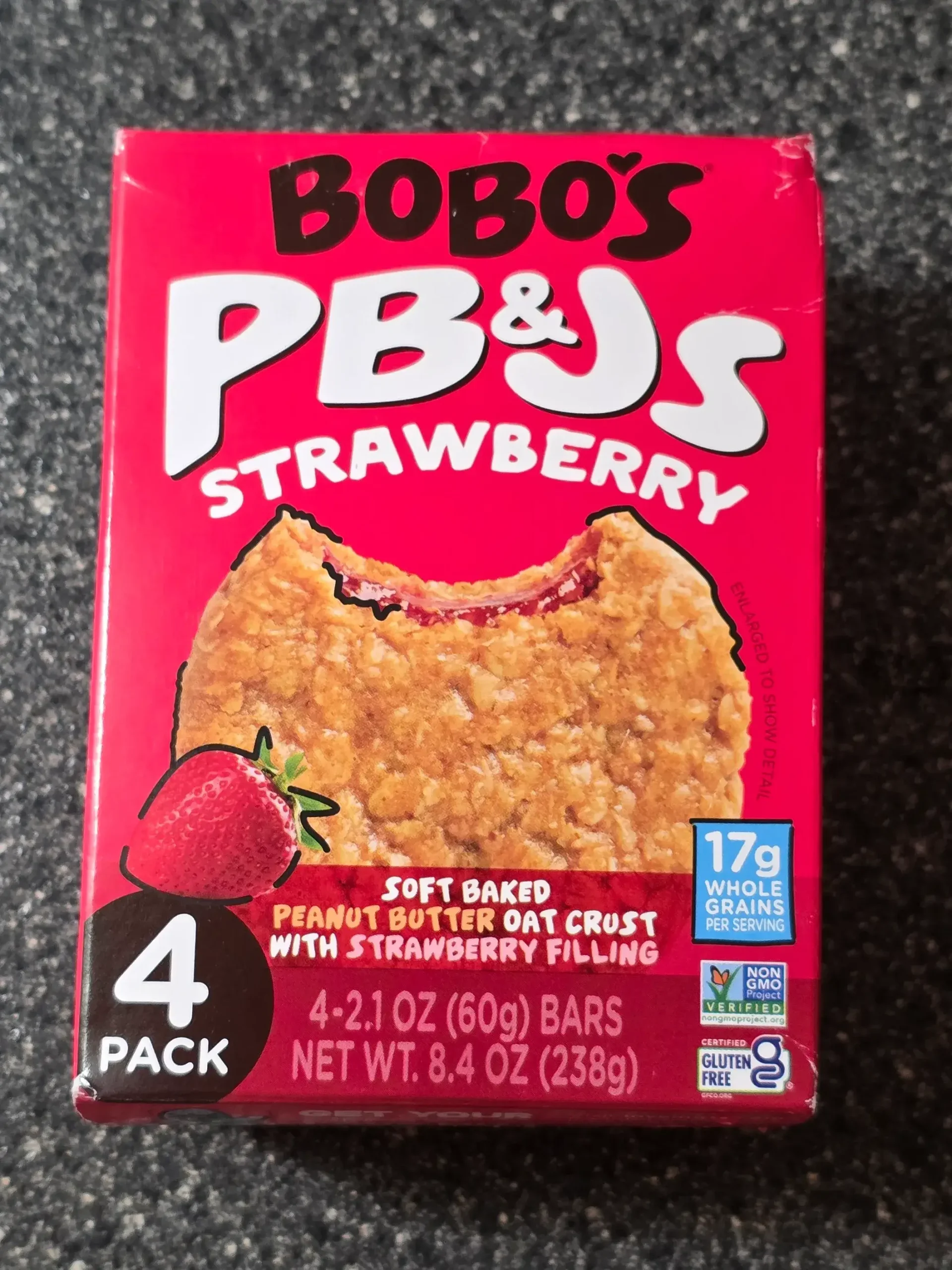 Bobo's PB&Js Strawberry Oat Bars.