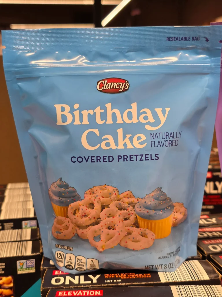 Clancy's Birthday Cake Covered Pretzels.