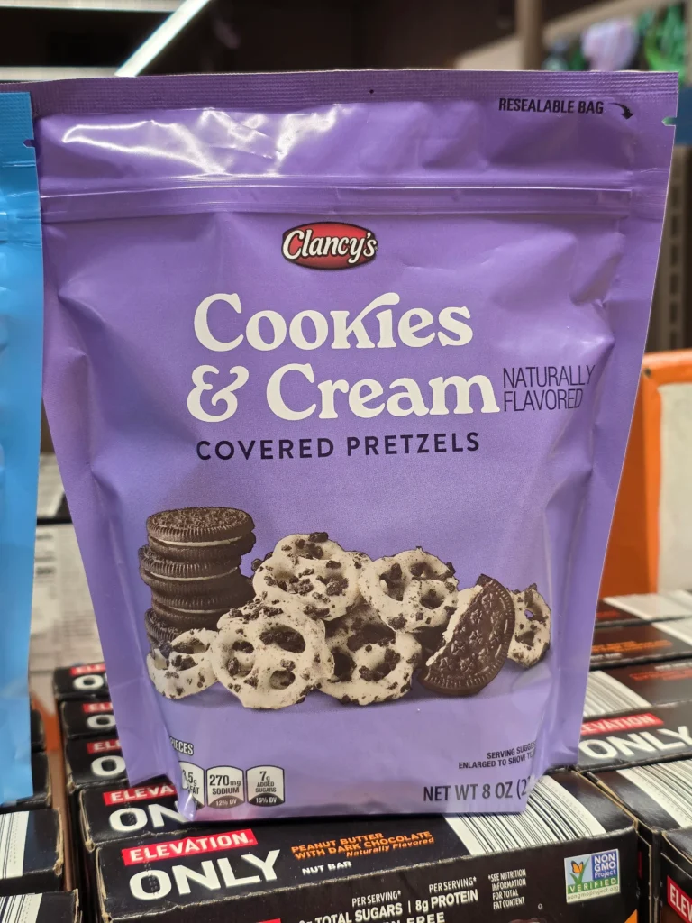 Clancy's Cookies & Cream Covered Pretzels.