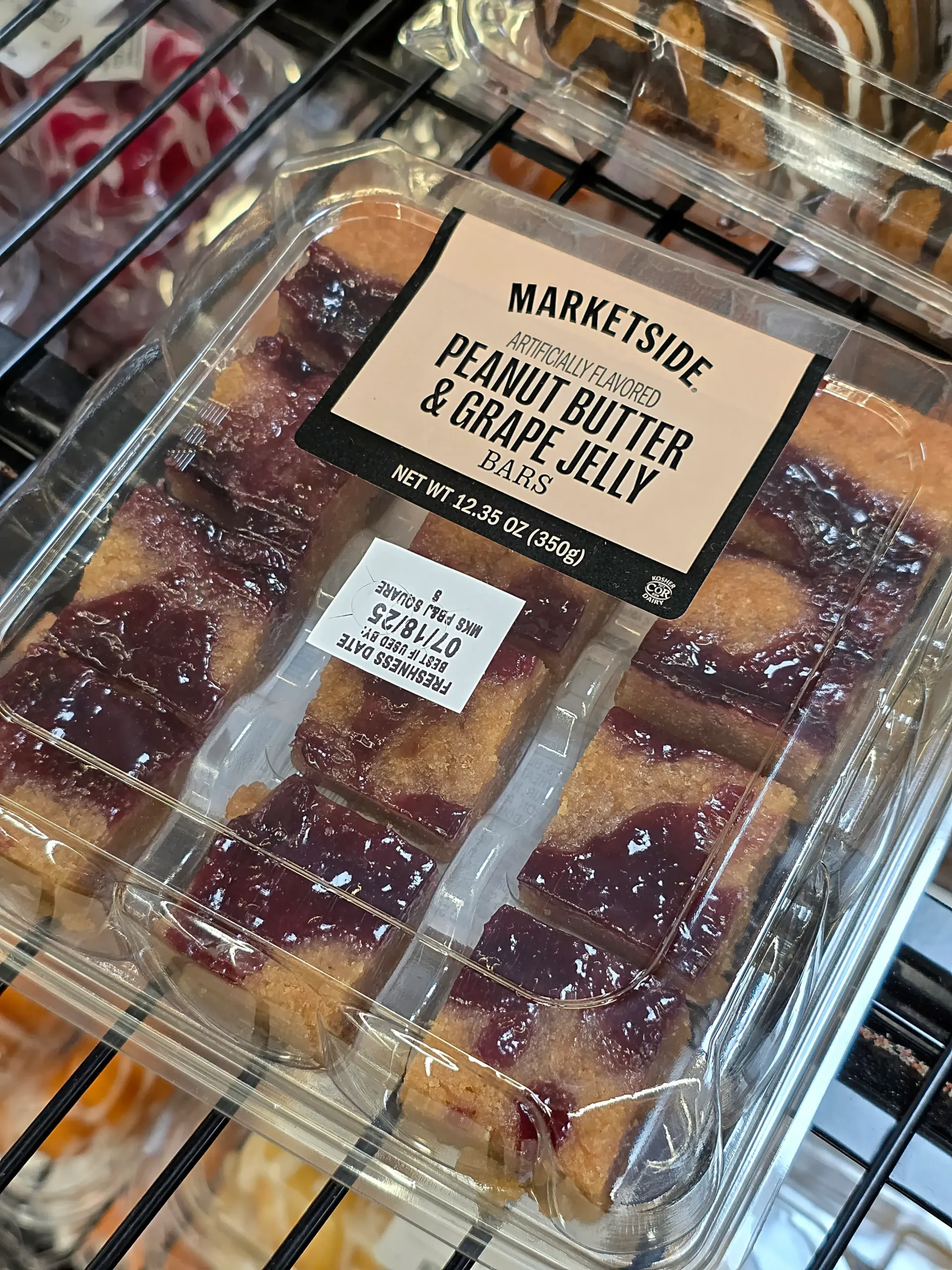 Walmart Marketside Peanut Butter & Grape Jelly Bars.