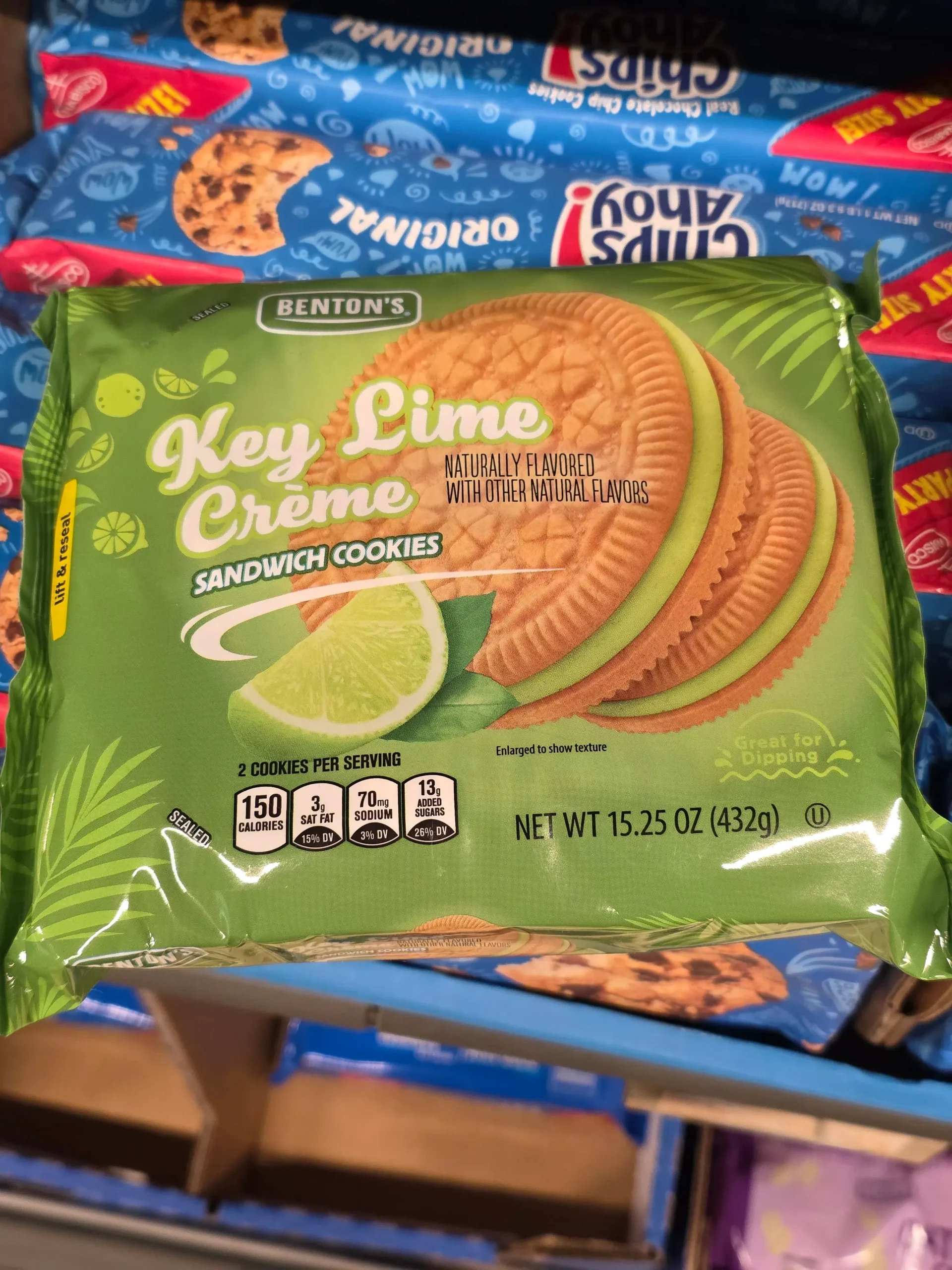Benton's Key Lime Creme Sandwich Cookies.